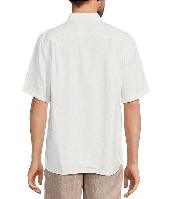 Caribbean Solid Linen Short Sleeve Woven Shirt Product Image