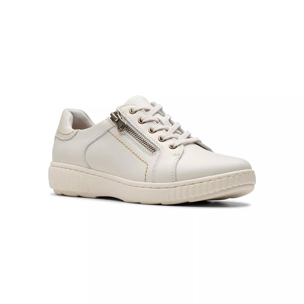 Clarks® Women's Leather Casual Slip-On Shoes, Size: 10, White Product Image