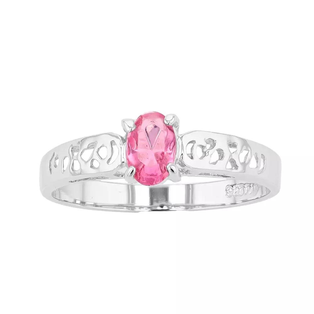 Traditions Jewelry Company Sterling Silver Crystal Birthstone Filigree Ring, Womens October Product Image