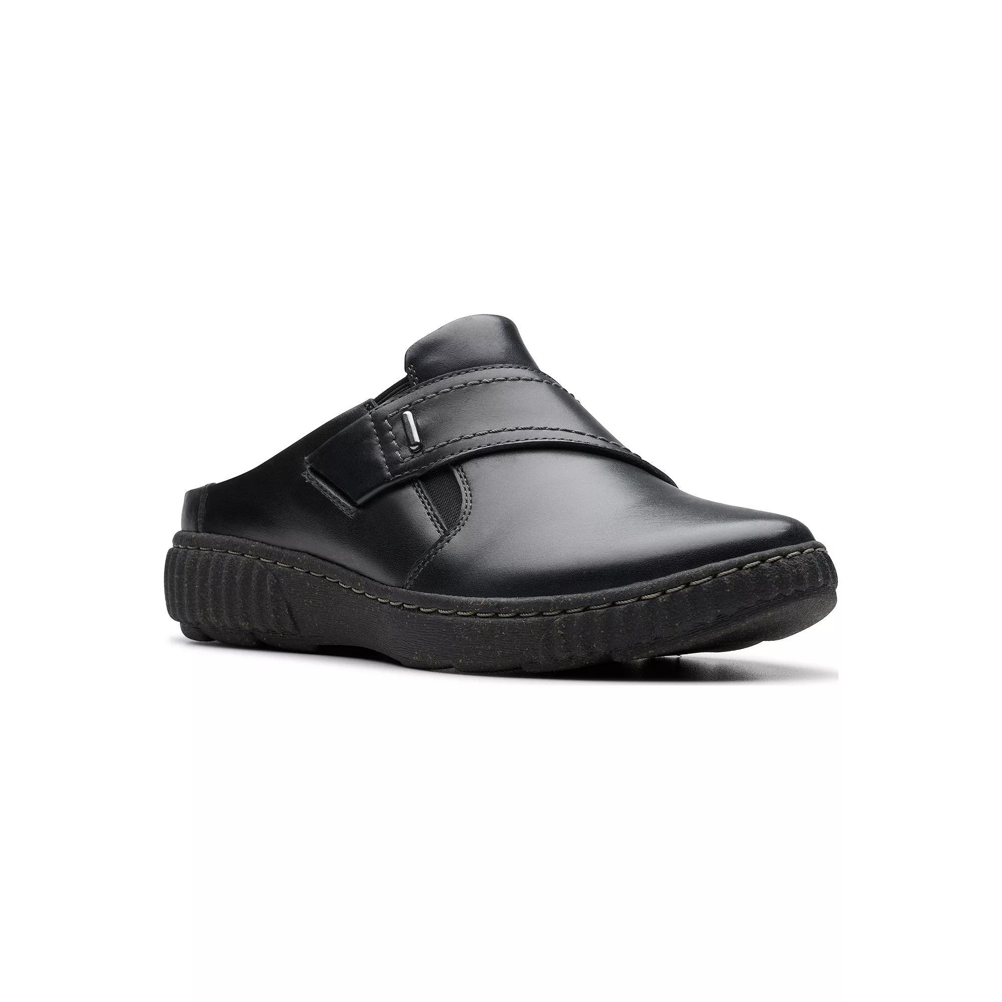 Clarks® Caroline Bay Women's Leather Slip-On Shoes, Size: 11, Black Product Image