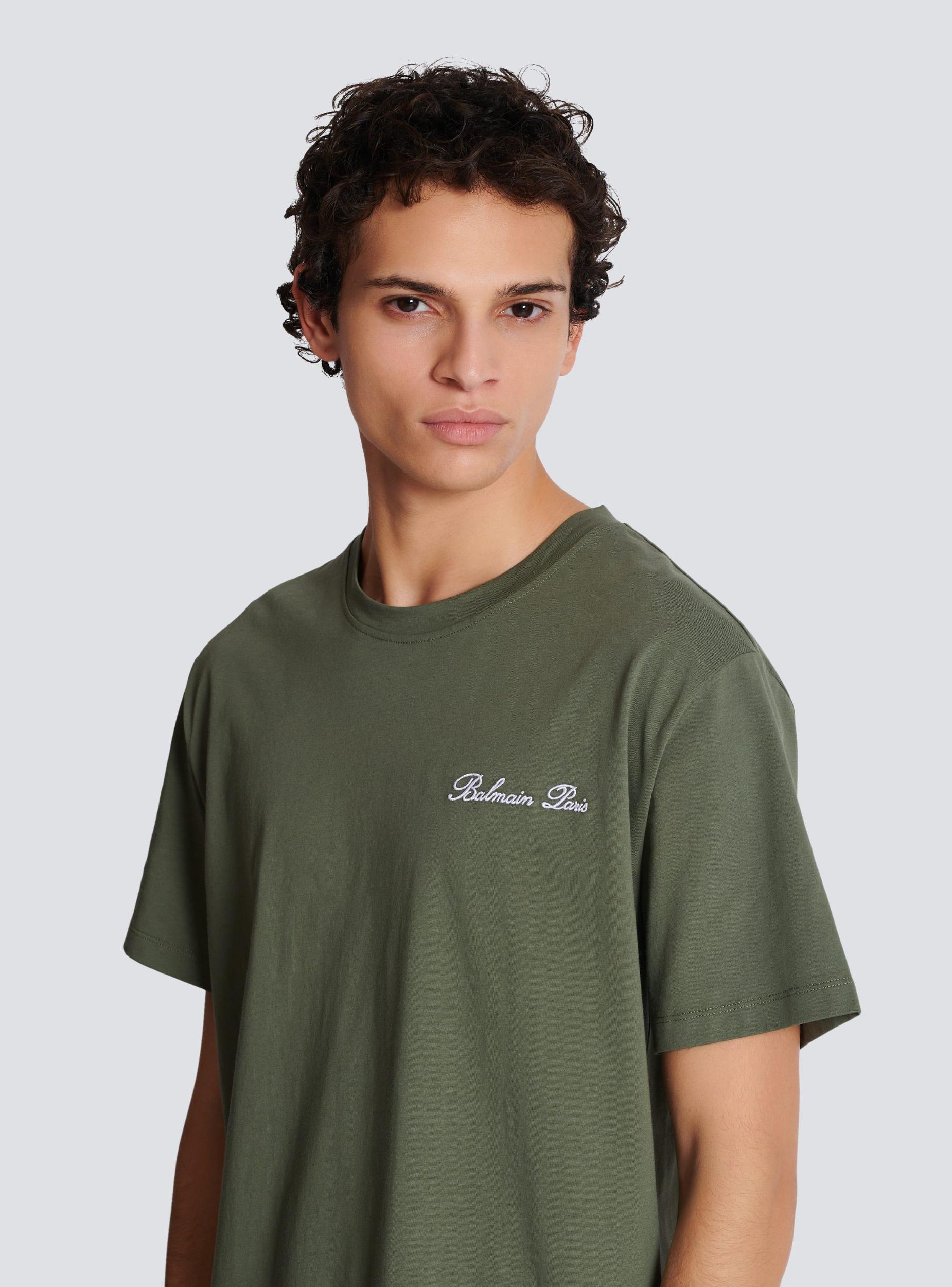 Loose T-shirt with Balmain Signature embroidery Product Image