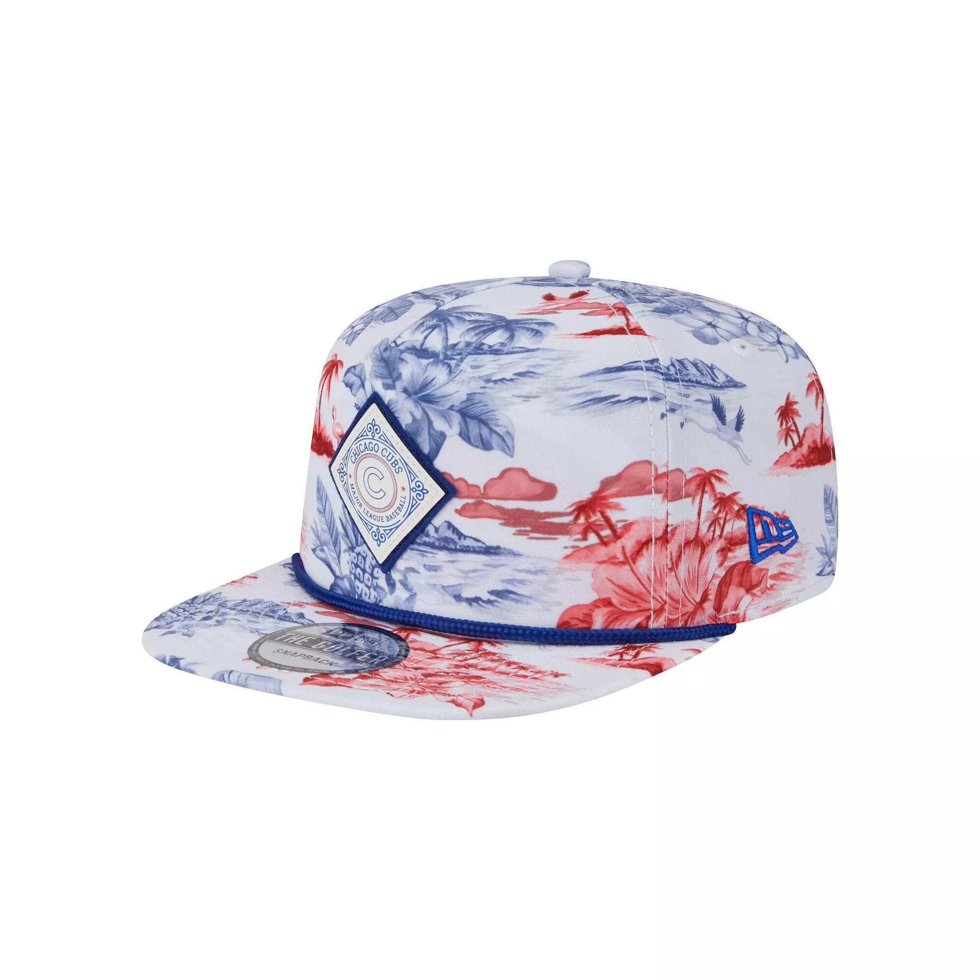 Mens New Era Chicago Cubs Printed Island Golfer Snapback Hat Product Image