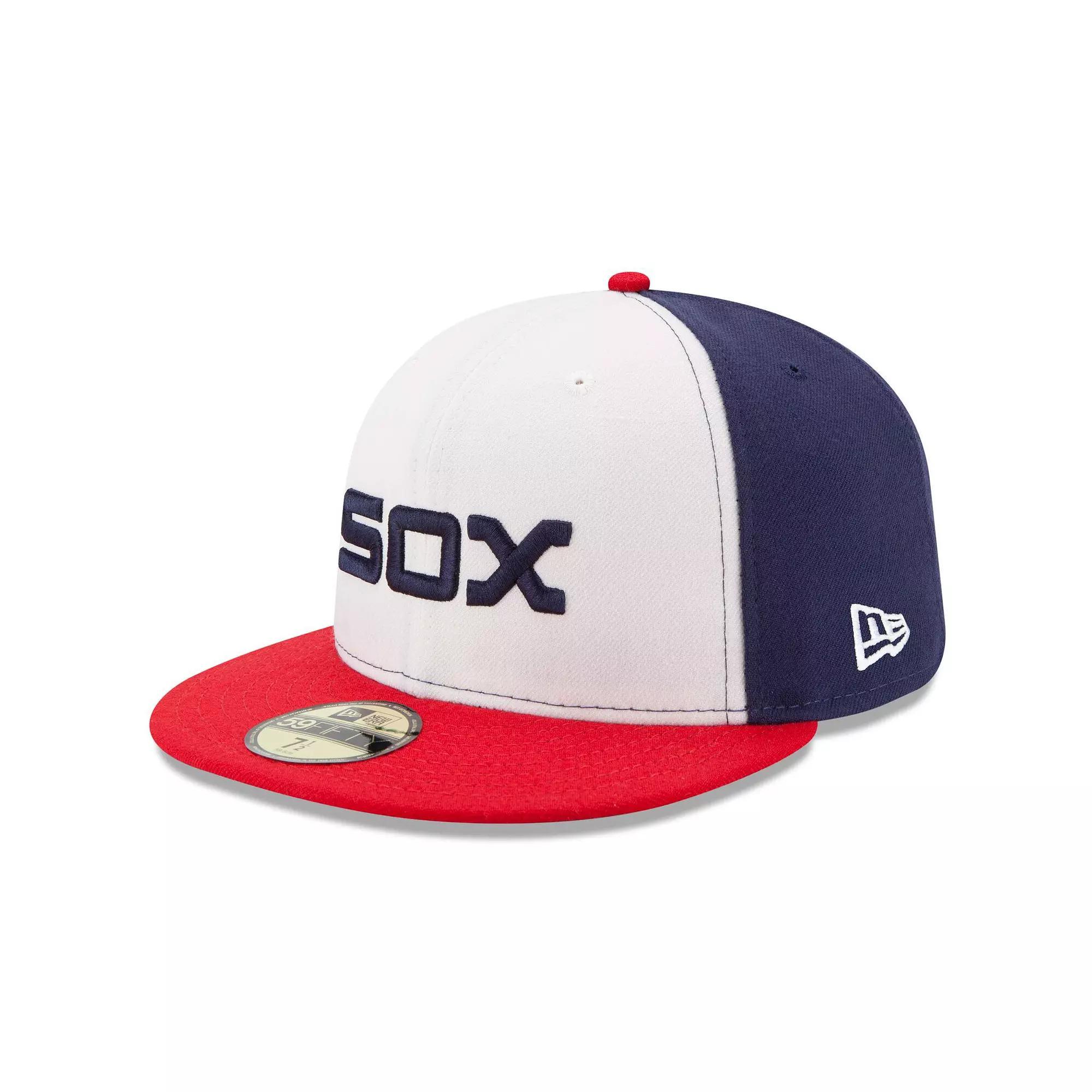 Men's New Era White/Red Chicago White Sox Authentic Collection On-Field 59FIFTY Fitted Hat, Size: 7 1/8 Product Image
