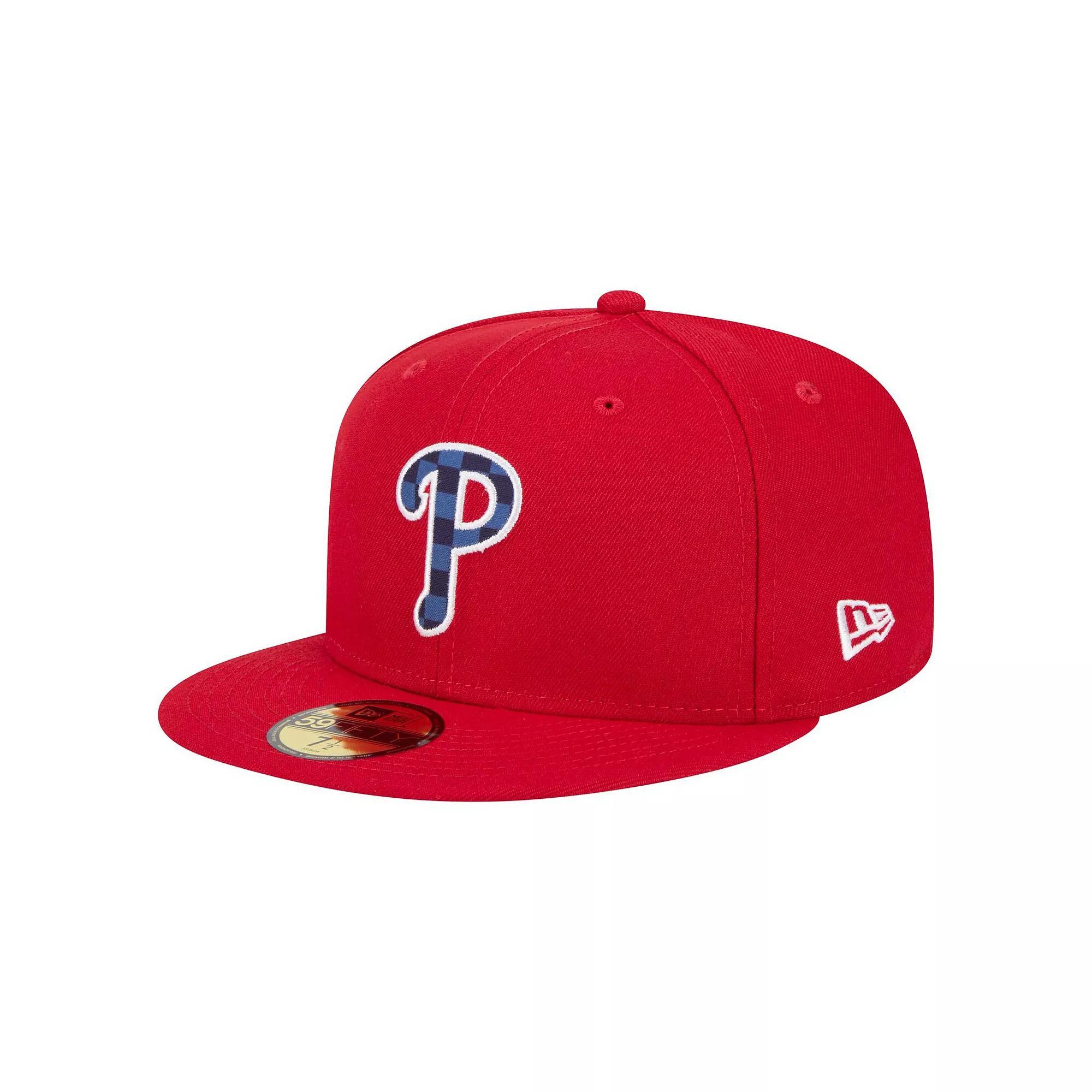 Men's New Era Black Pittsburgh Pirates Checkered Undervisor 59FIFTY Fitted Hat, Size: 7 Product Image