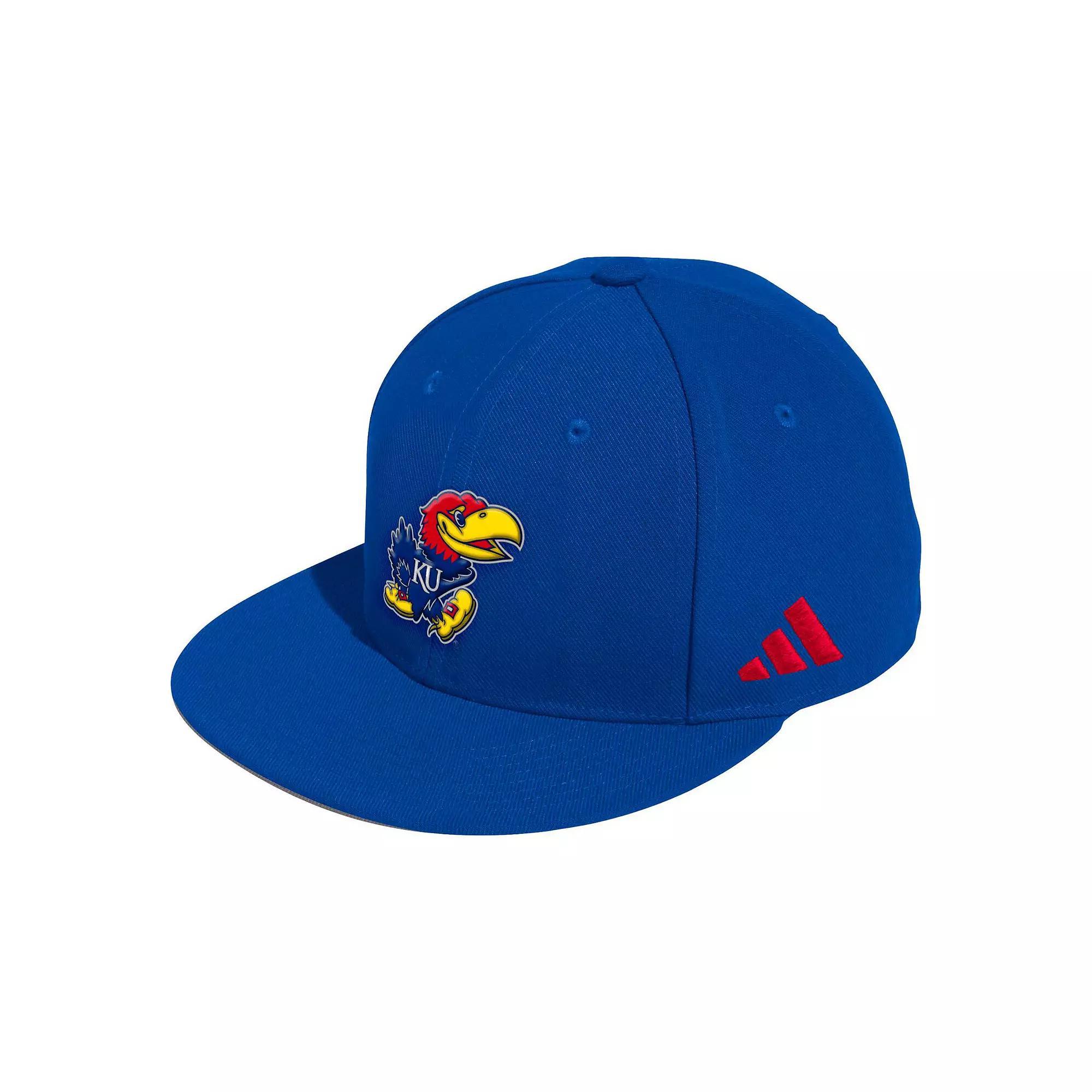 Men's adidas Royal Kansas Jayhawks On-Field Baseball Fitted Hat, Size: 7 1/4, Blue Product Image