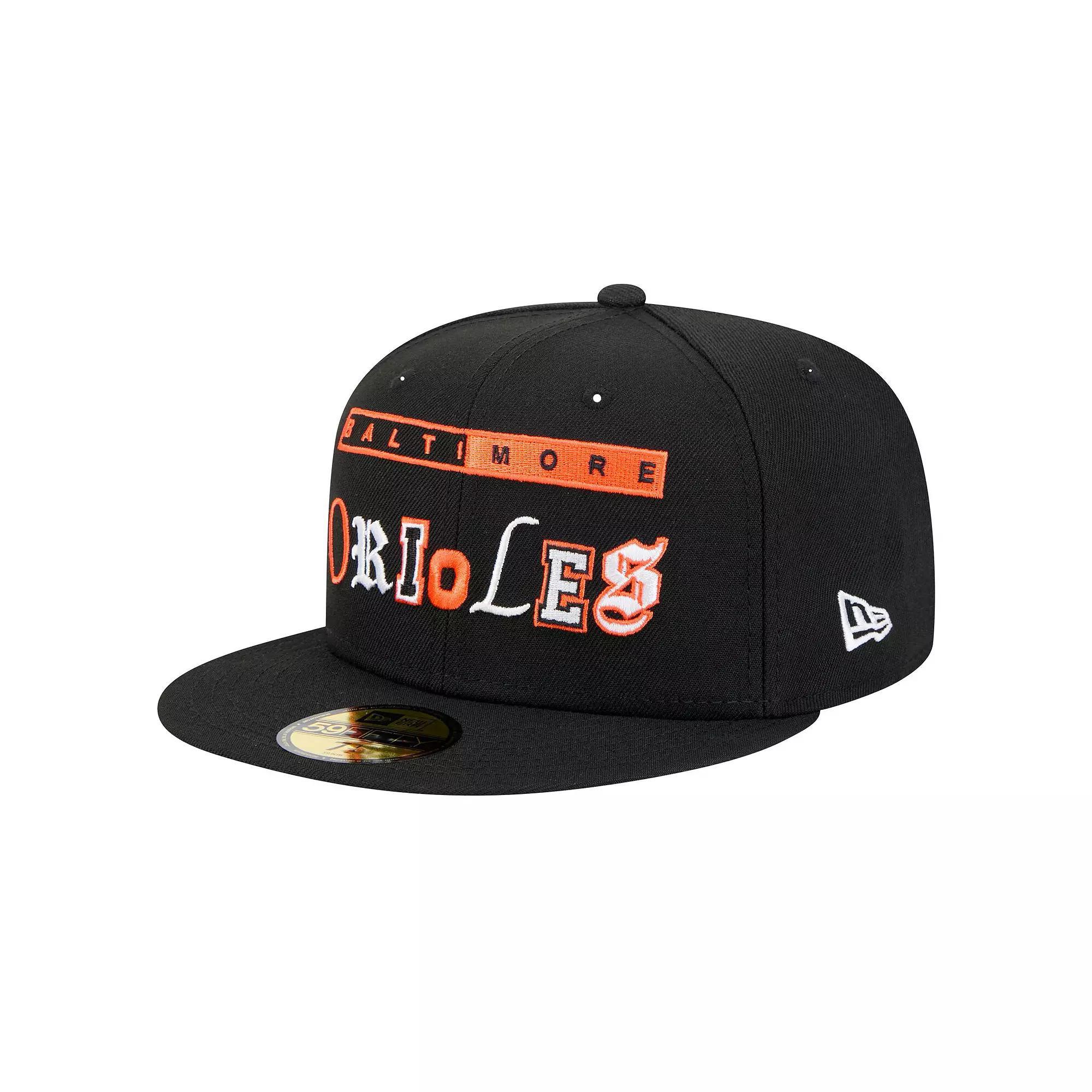 Men's New Era Black Baltimore Orioles Ransom 59FIFTY Fitted Hat, Size: 7 1/4 Product Image