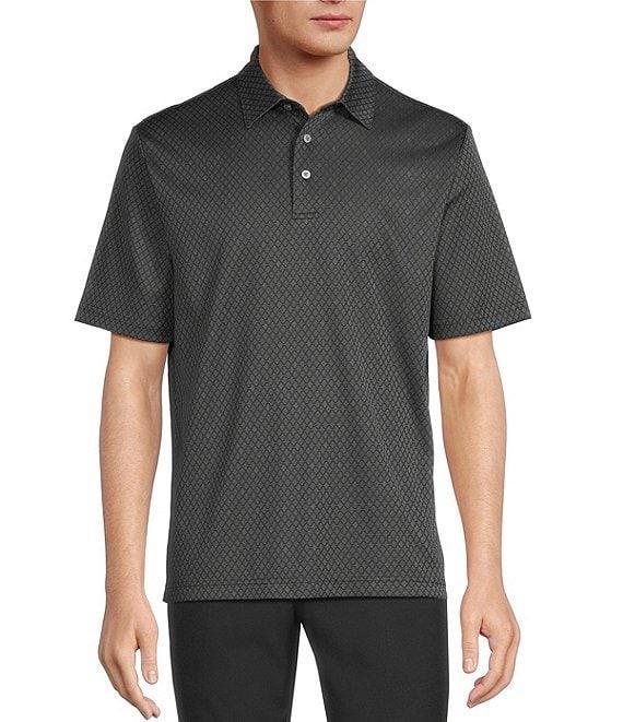 Roundtree & Yorke Performance Diamond Jacquard Polo Shirt Product Image