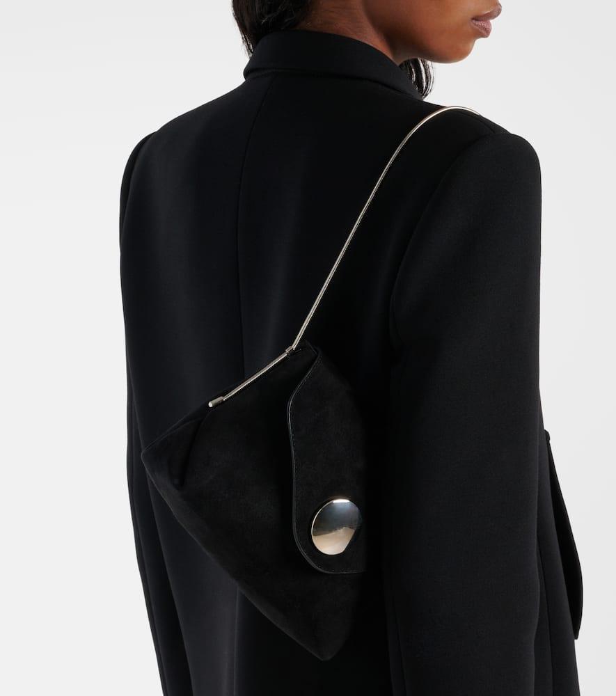 KHAITE Bobbi Suede Shoulder Bag In Black Product Image