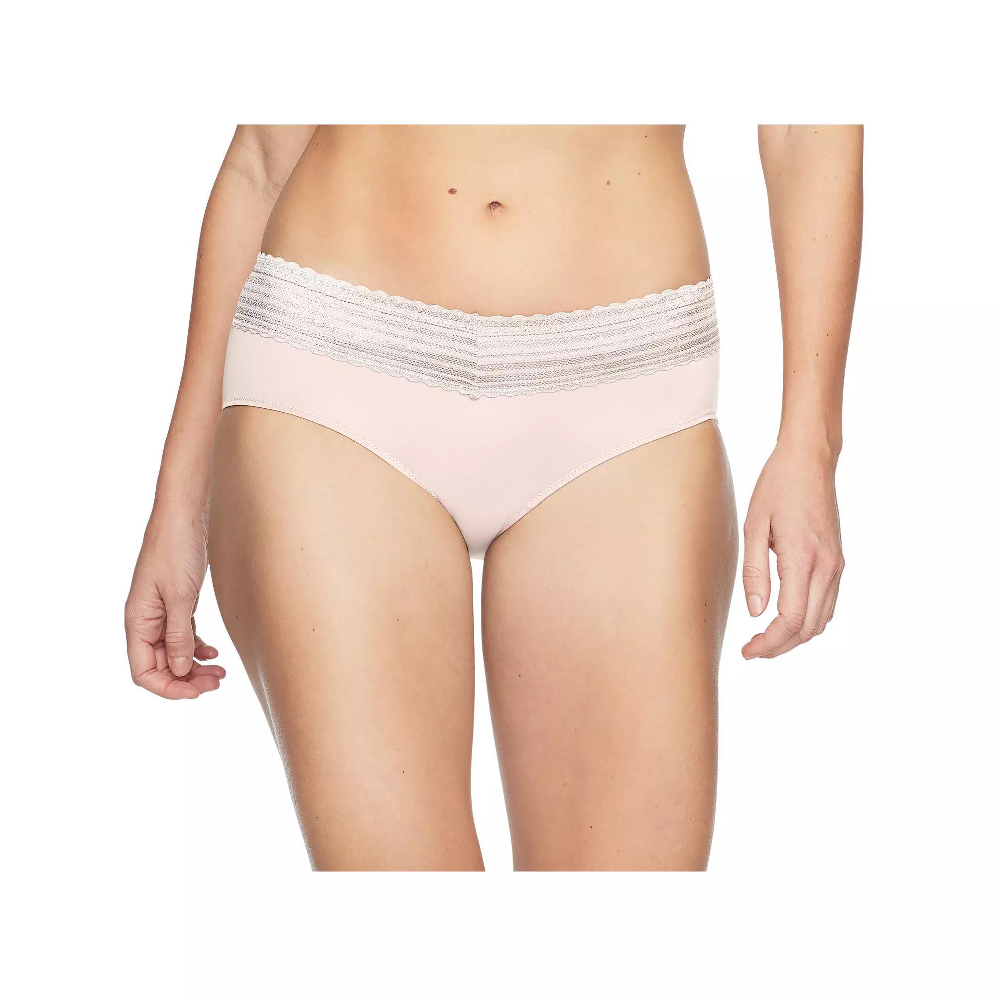 Warners No Pinching, No Problems Dig-Free Comfort Waist with Lace Microfiber Hipster 5609J, Womens Product Image