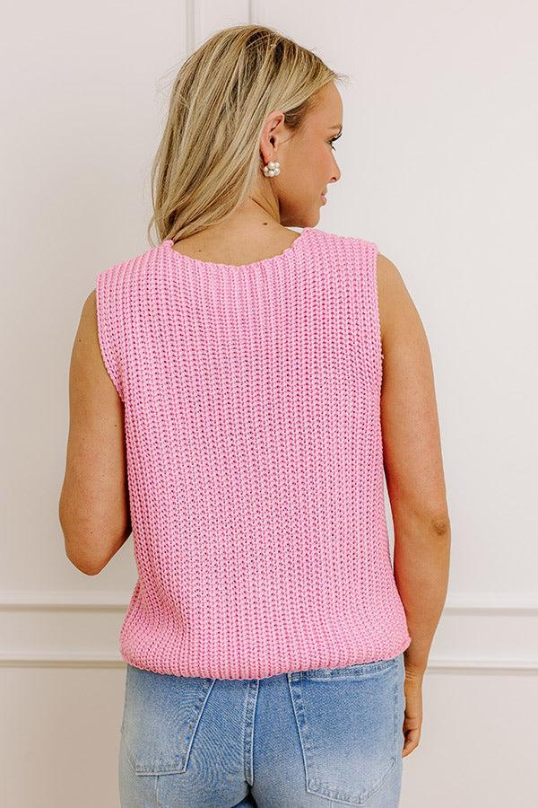 Charmed Feeling Knit Vest Top Product Image