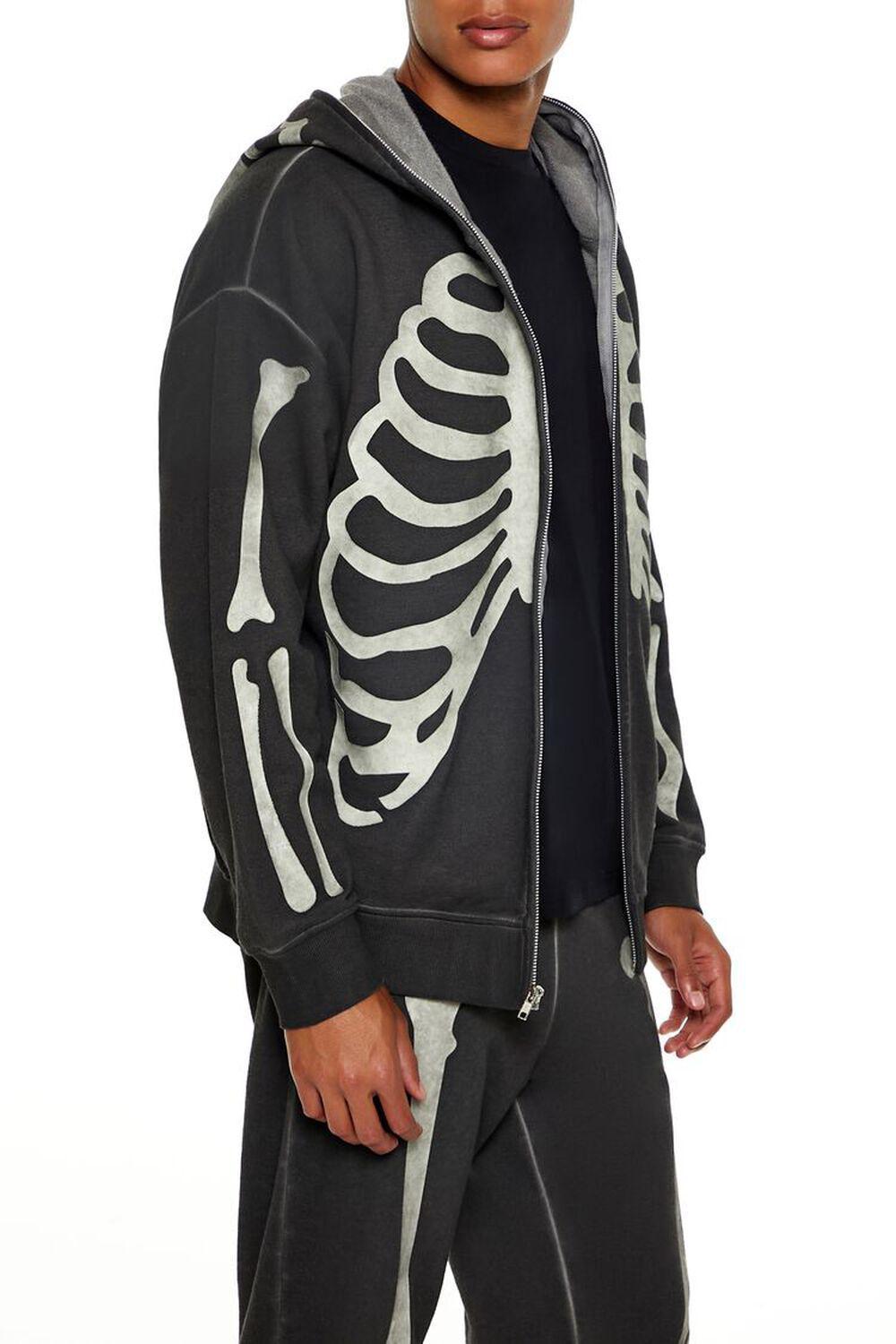 Glow-in-the-Dark Skeleton Zip-Up Hoodie | Forever 21 Product Image
