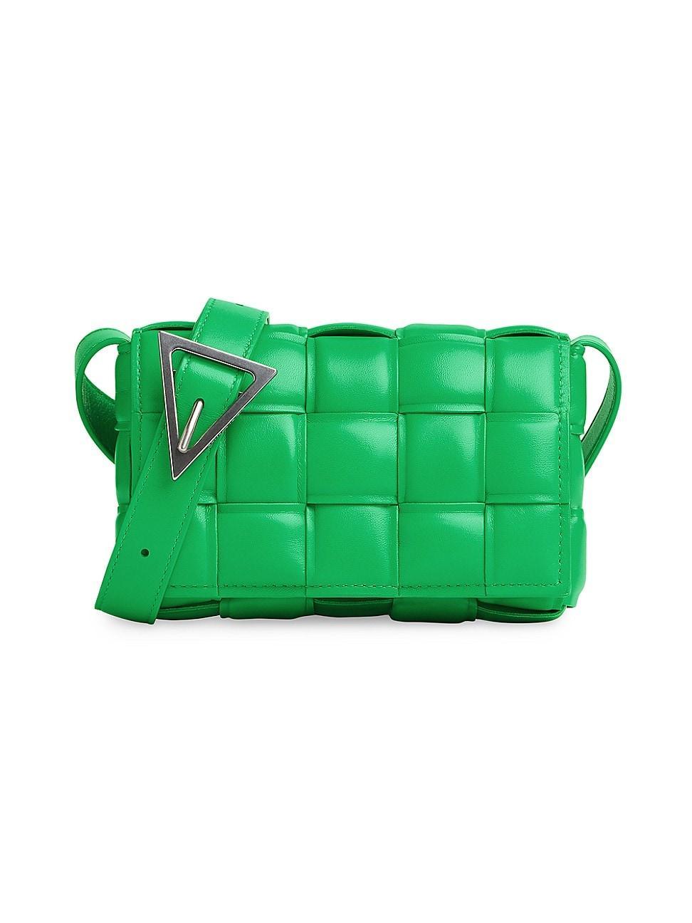Womens Mini Padded Cassette Leather Crossbody Bag Product Image