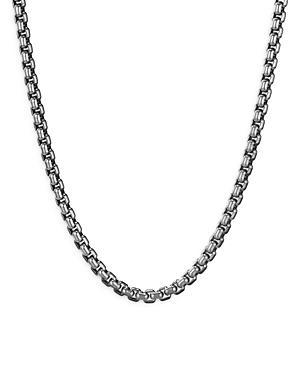 Mens PVD-Coated Stainless Steel Box Chain Necklace Product Image
