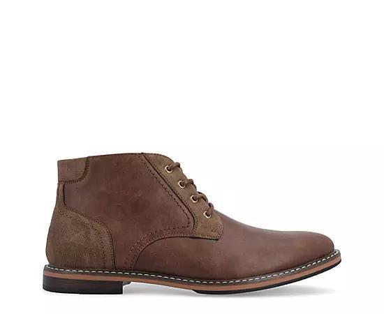 VANCE Franco Men's Plain Toe Chukka Boots, Size: 11 Wide, Brown Product Image