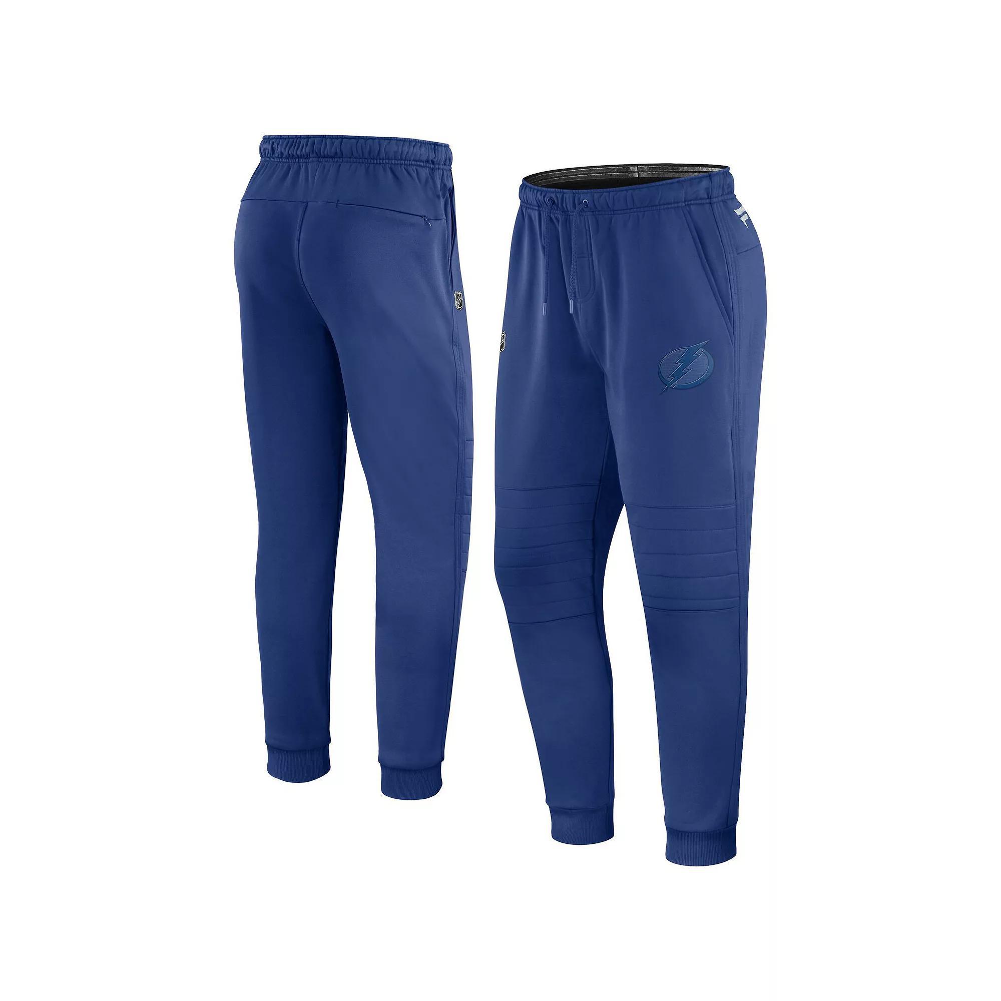 Men's Fanatics Branded Blue Tampa Bay Lightning Authentic Pro Team Travel & Training Sweatpants, Size: 3XL, Lgh Blue Product Image