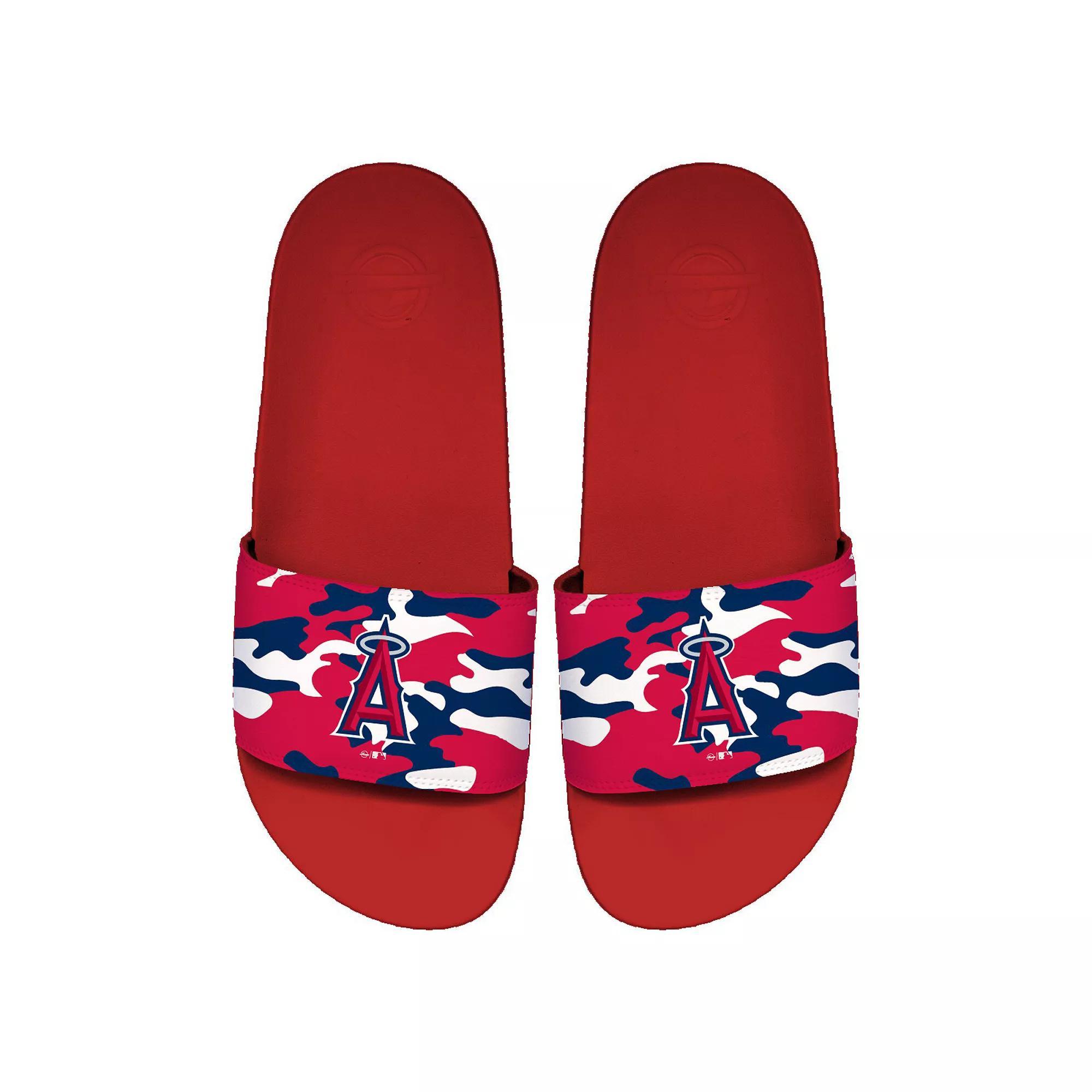Men's ISlide Los Angeles Angels Camo Motto Slide Sandals, Size: 11-12, Red Product Image