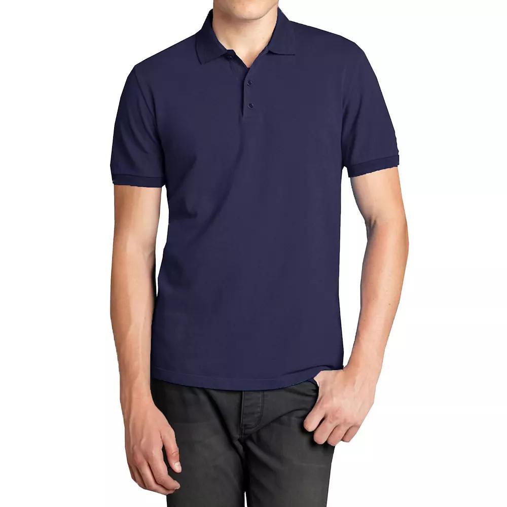 Men's Galaxy Short Sleeve Pique Polo, Size: XXL, Blue Product Image