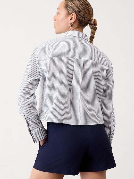 Midday Cropped Poplin Shirt Product Image
