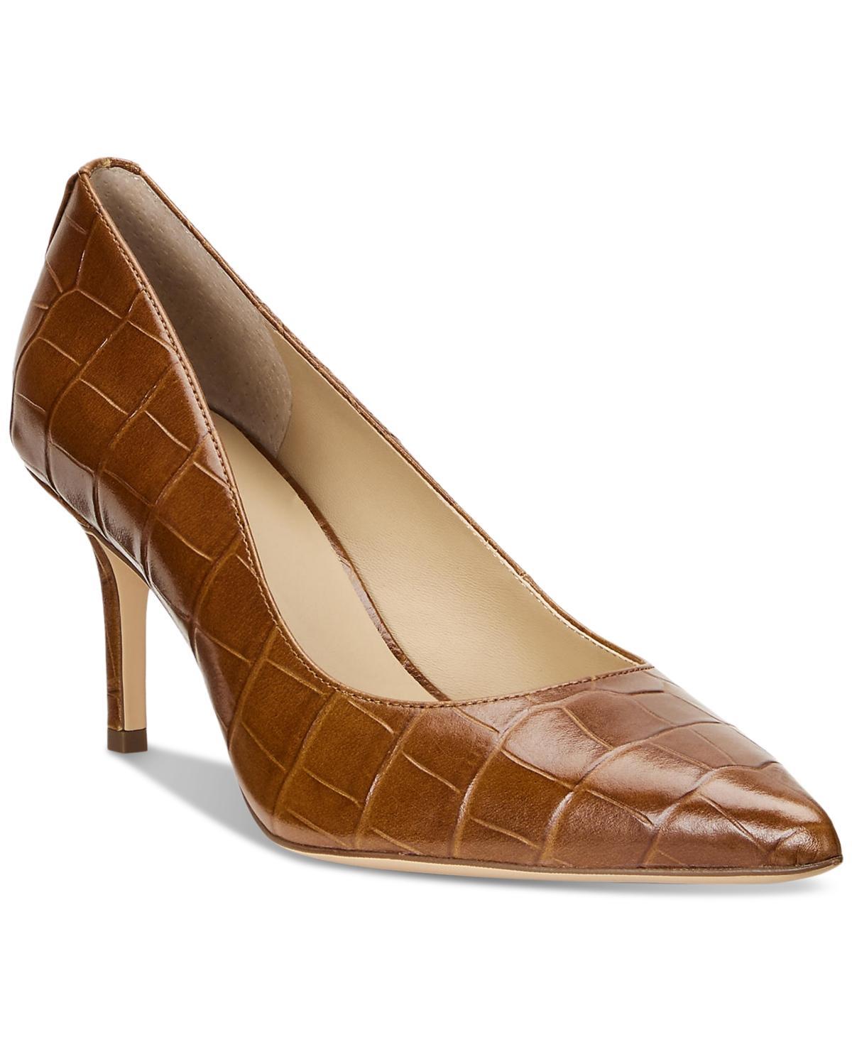 Lauren Ralph Lauren Lanette Suede Pump (Explorer Sand) High Heels Product Image