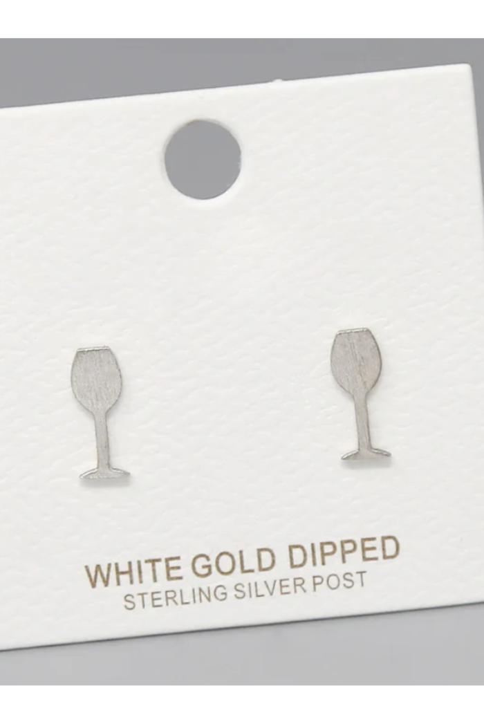 Wine Glass Earrings Product Image