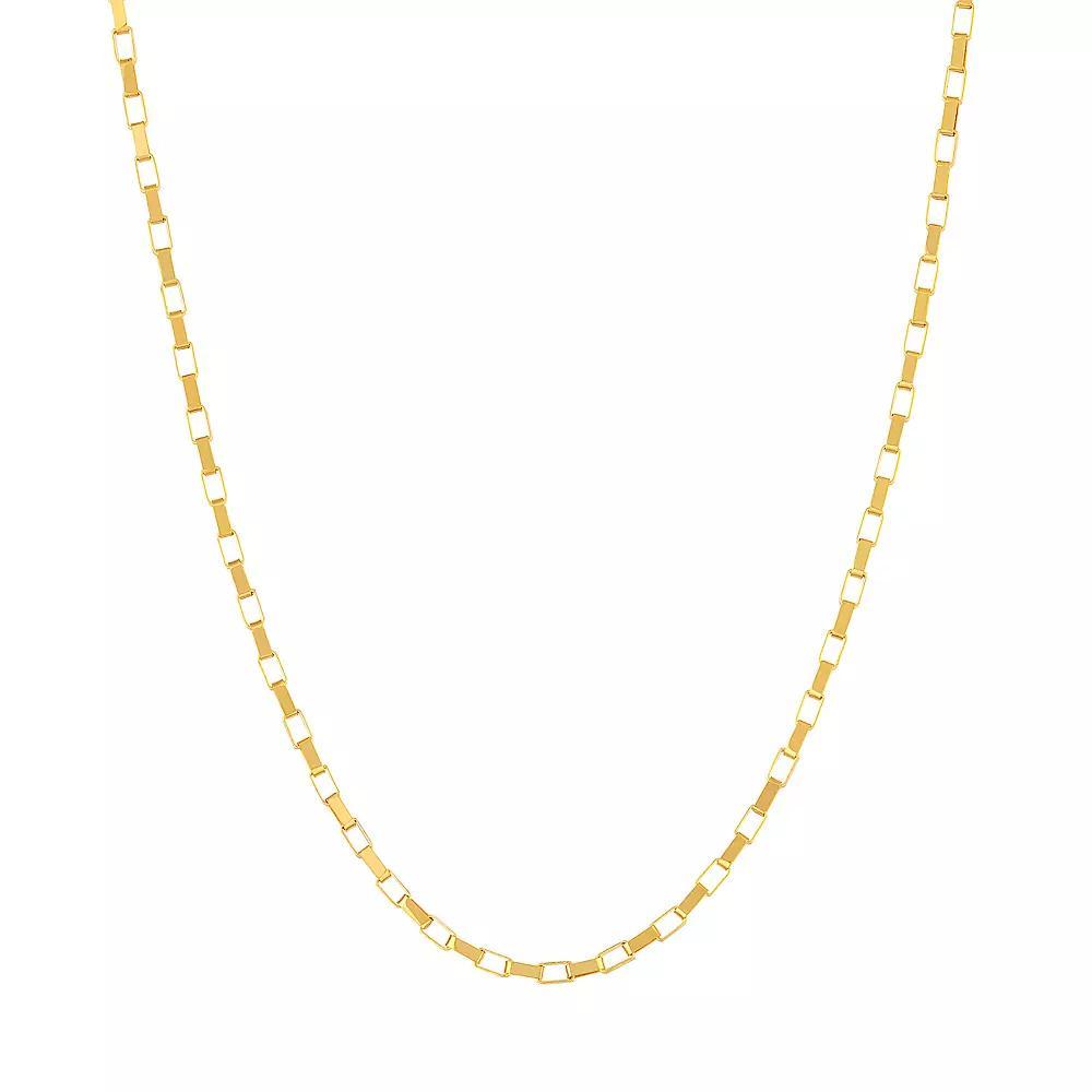 14k Gold Long Link Box Chain Necklace, Women's, Size: 20" Product Image