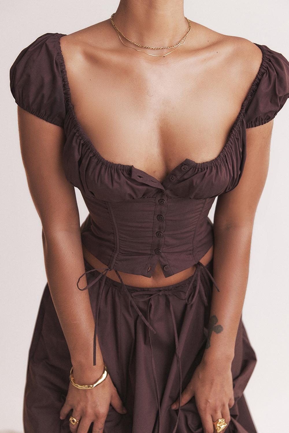 Marcia  olive ruffle mini dress Product Image