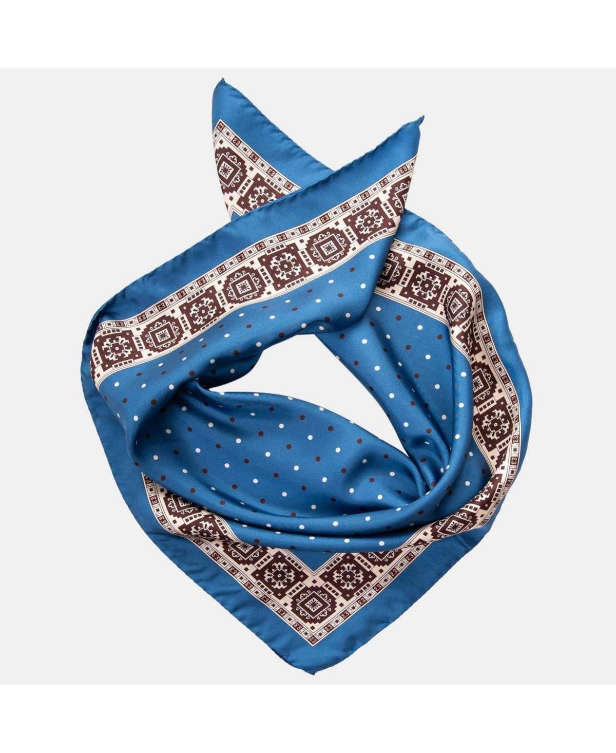 Elizabetta Bergamo - Hand Rolled Silk Neckerchief for Men in Blue at Nordstrom Product Image