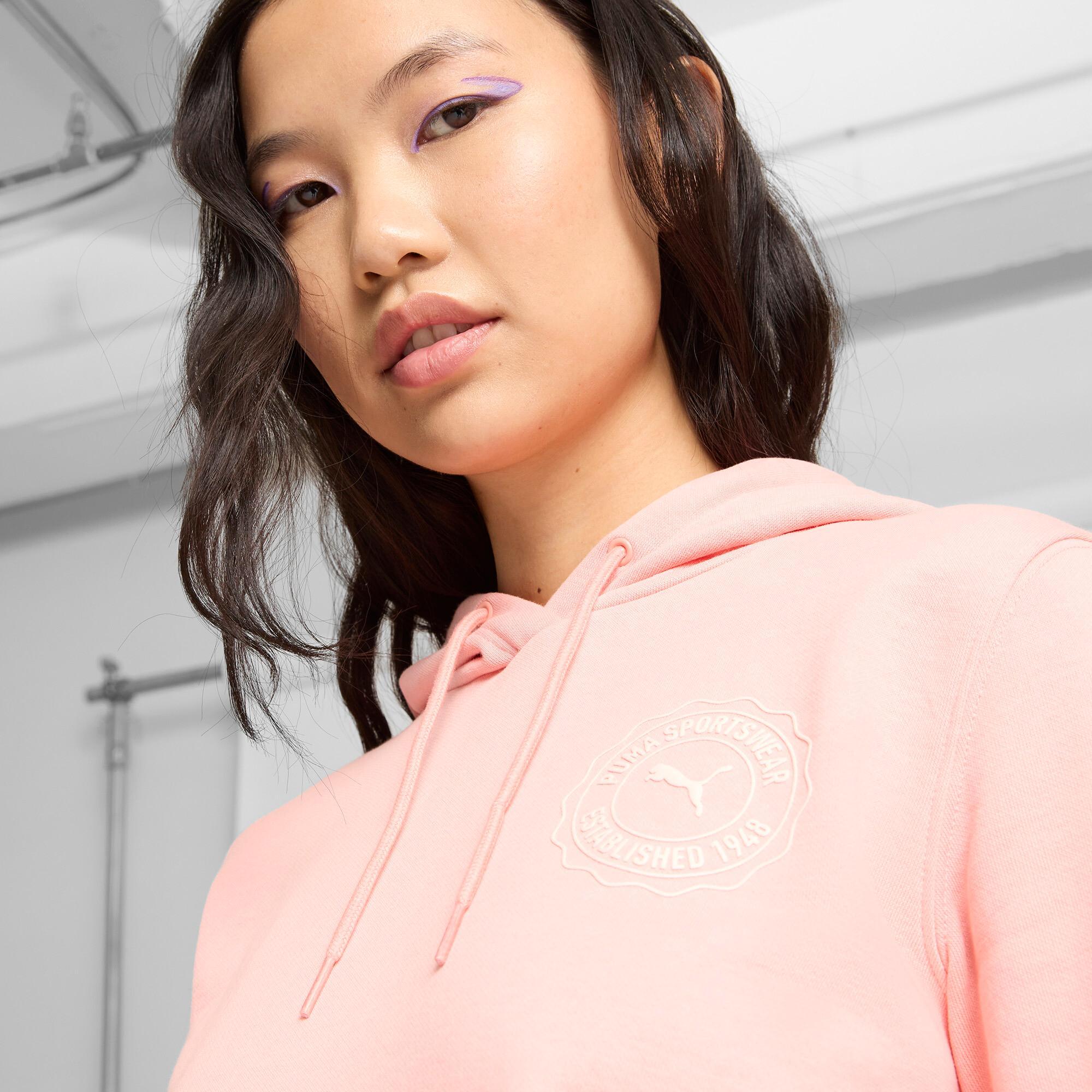 PUMA GRAPHICS Emblem Womens Hoodie Product Image