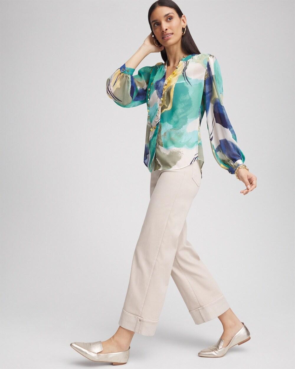Pull-On Relaxed Cuffed Jeans Product Image