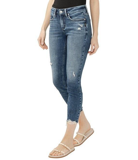 Silver Jeans Co. Suki Mid Rise Skinny Leg Cropped Jeans Product Image