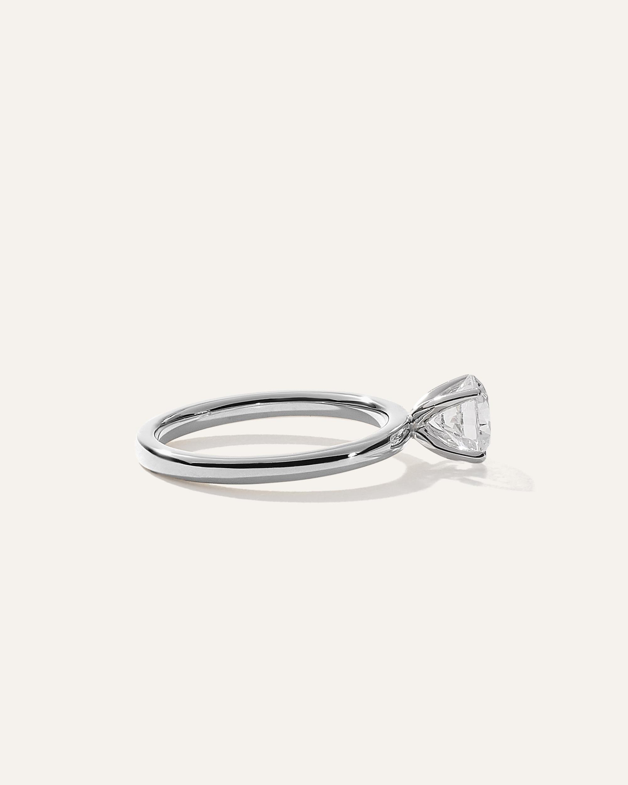 Quince | Women's Lab Grown Diamond Round Comfort Fit Engagement Ring Product Image