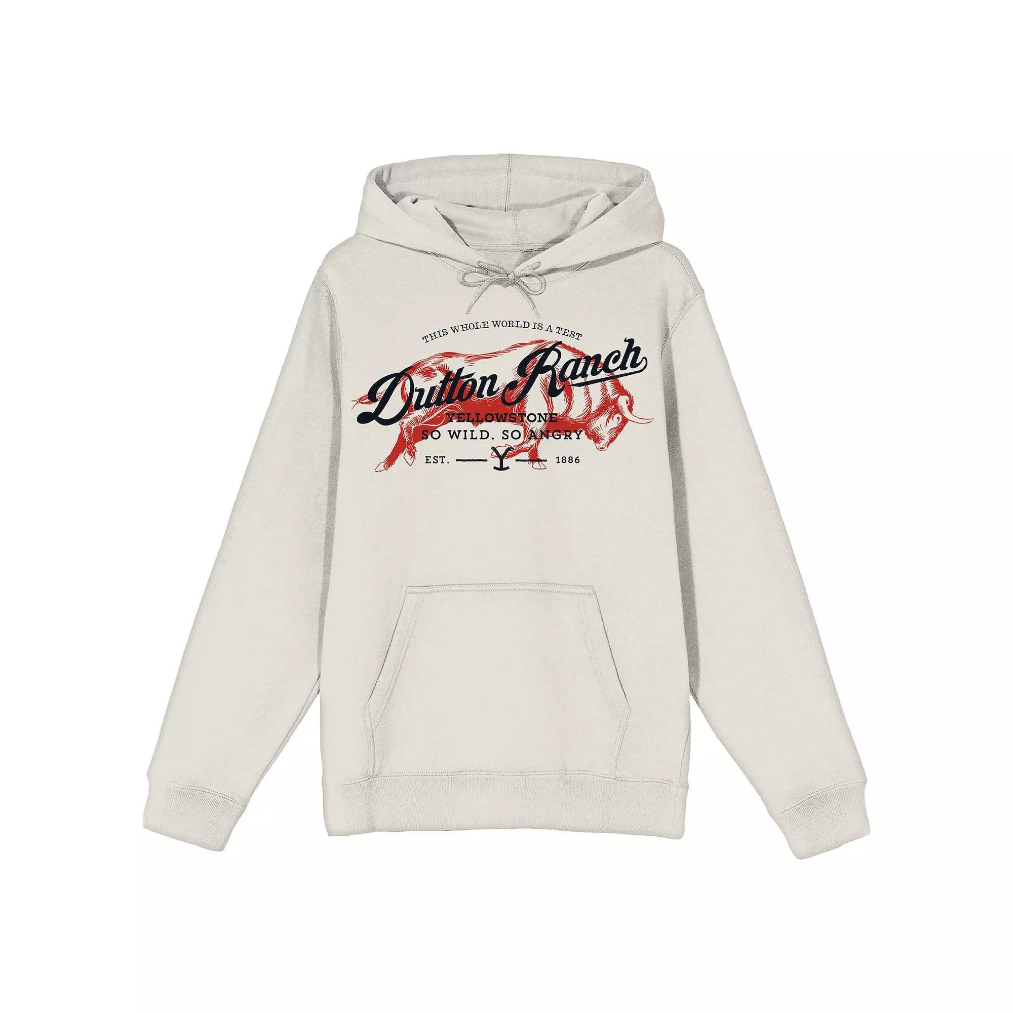 Men's Yellowstone Dutton Ranch Art Hoodie, Size: XXL, White Product Image
