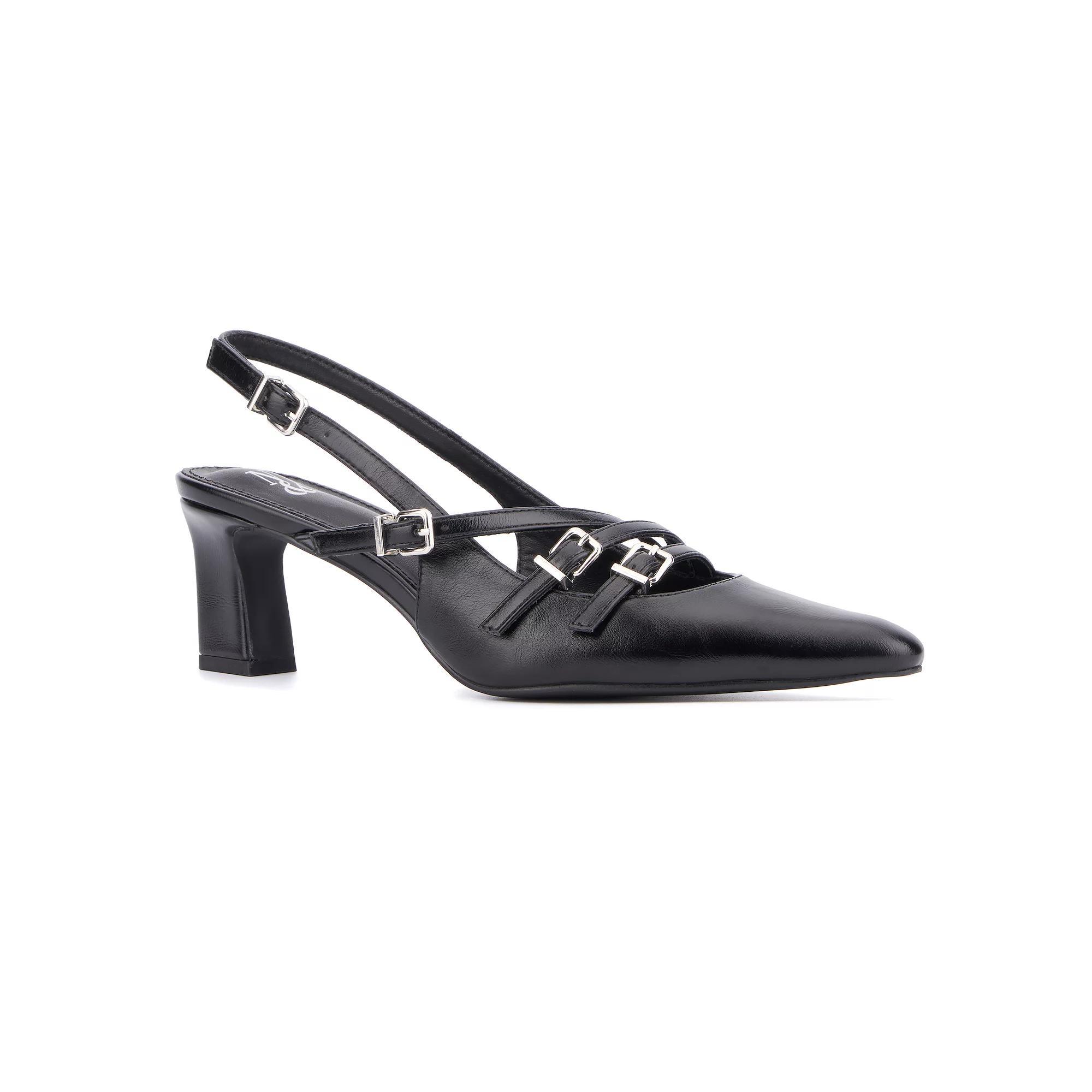 New York & Company Imari Women's Slingback Heels, Size: 11, Black Grey Product Image