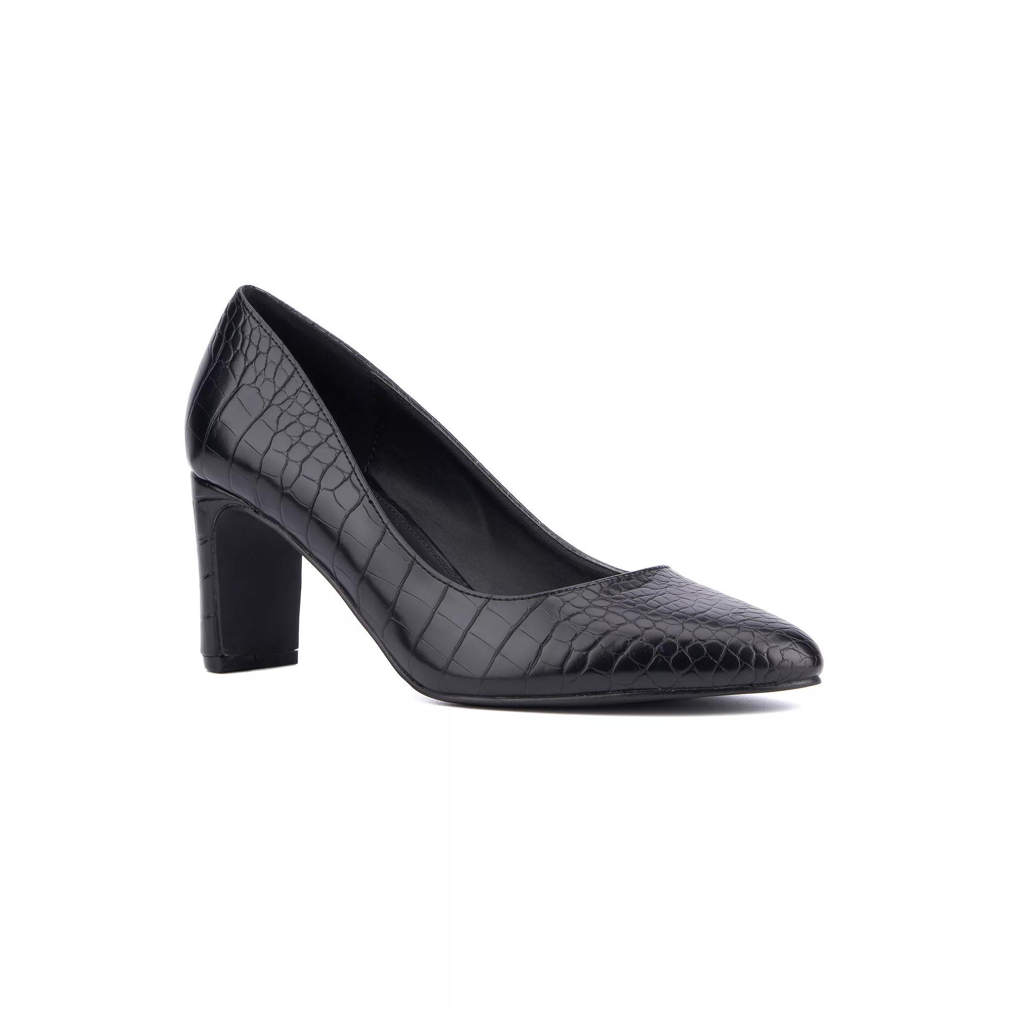Fashion to Figure Hope Womens Wide Width Pumps Red Croc Product Image