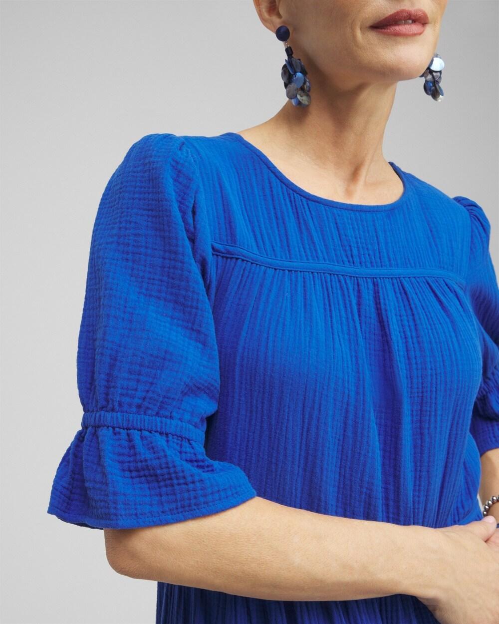 Gauze Tiered Midi Dress Product Image