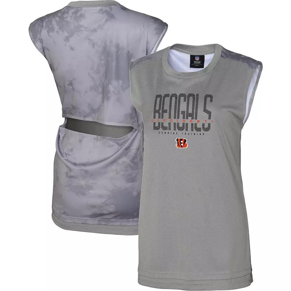 Women's Gray Cincinnati Bengals No Sweat Tank Top, Size: Medium, Grey Product Image
