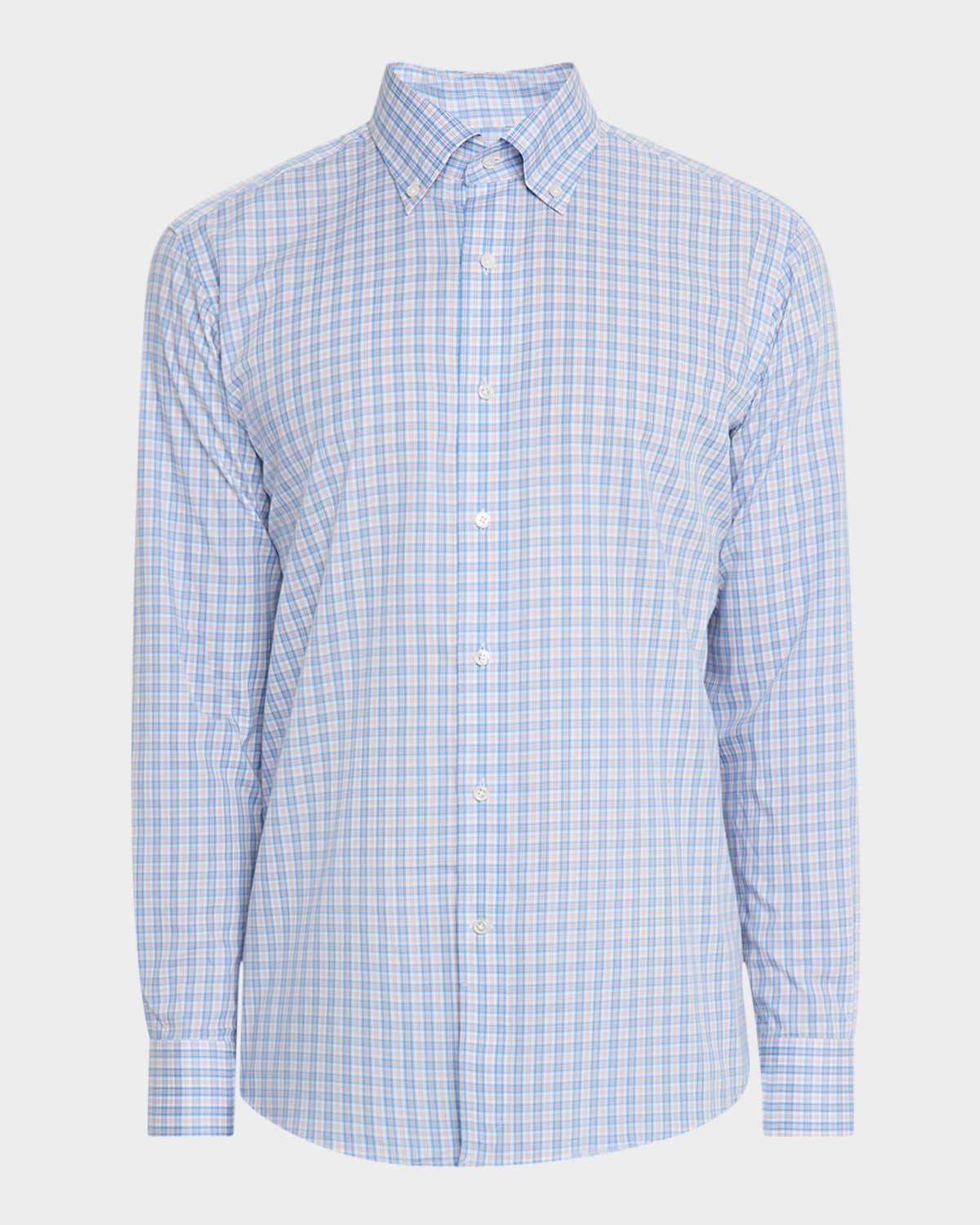 Mens Portofino Cotton Plaid Sport Shirt Product Image