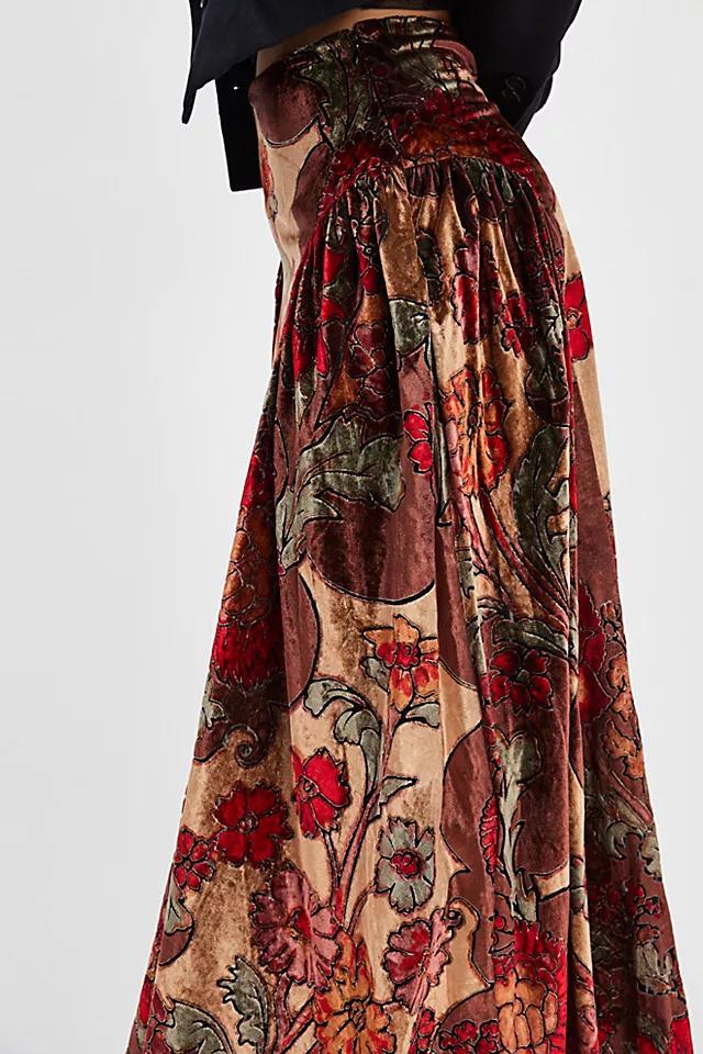 Velvet Petals Maxi Skirt Product Image