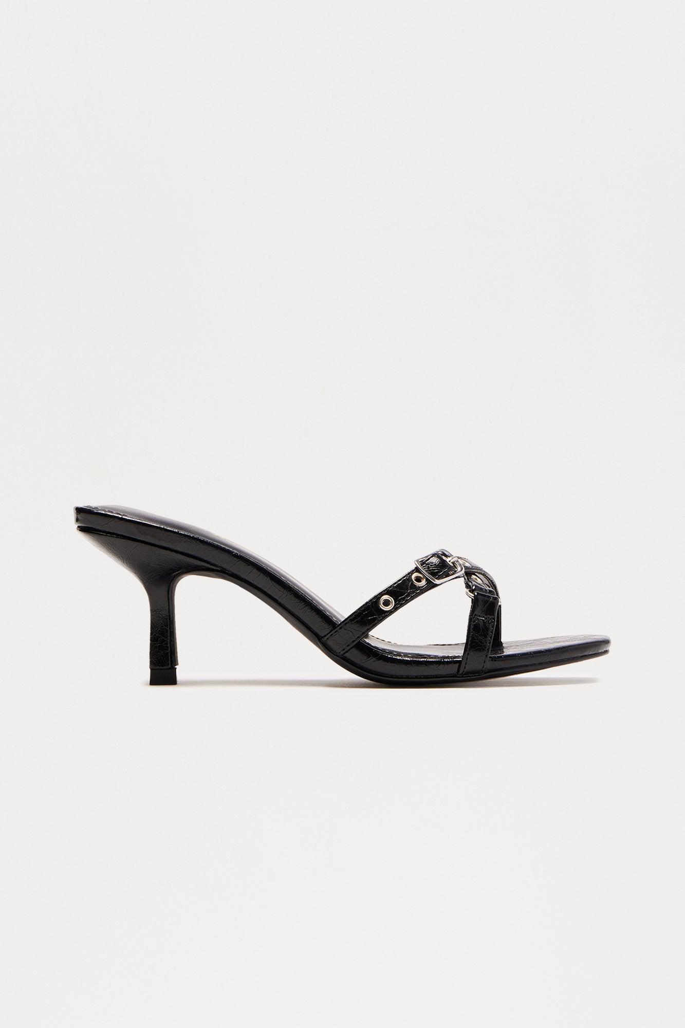 Astor Buckle Heels - Black Female Product Image