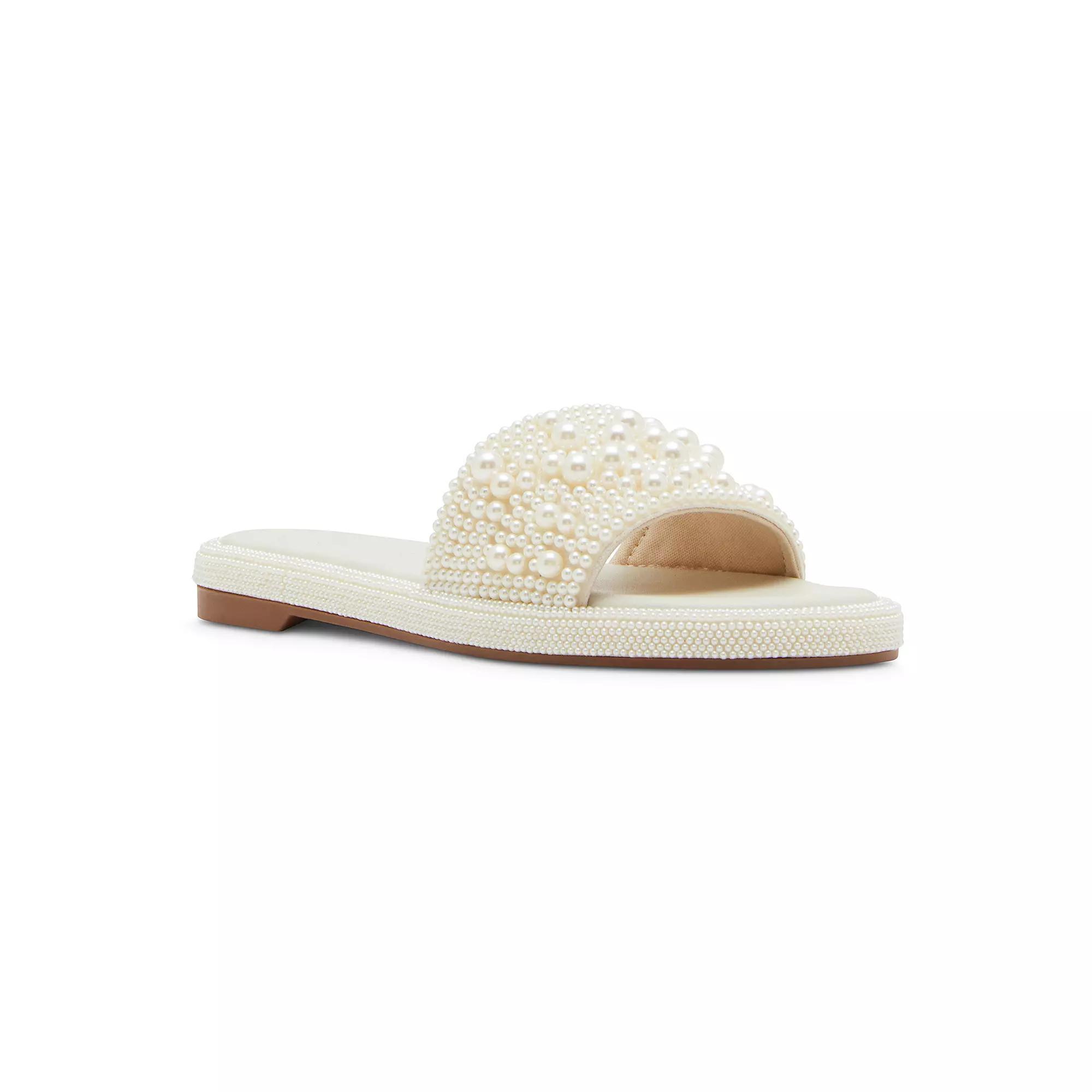 madden girl Amorre Women's Embellished Pearl Slides, Size: 7, Multi Product Image