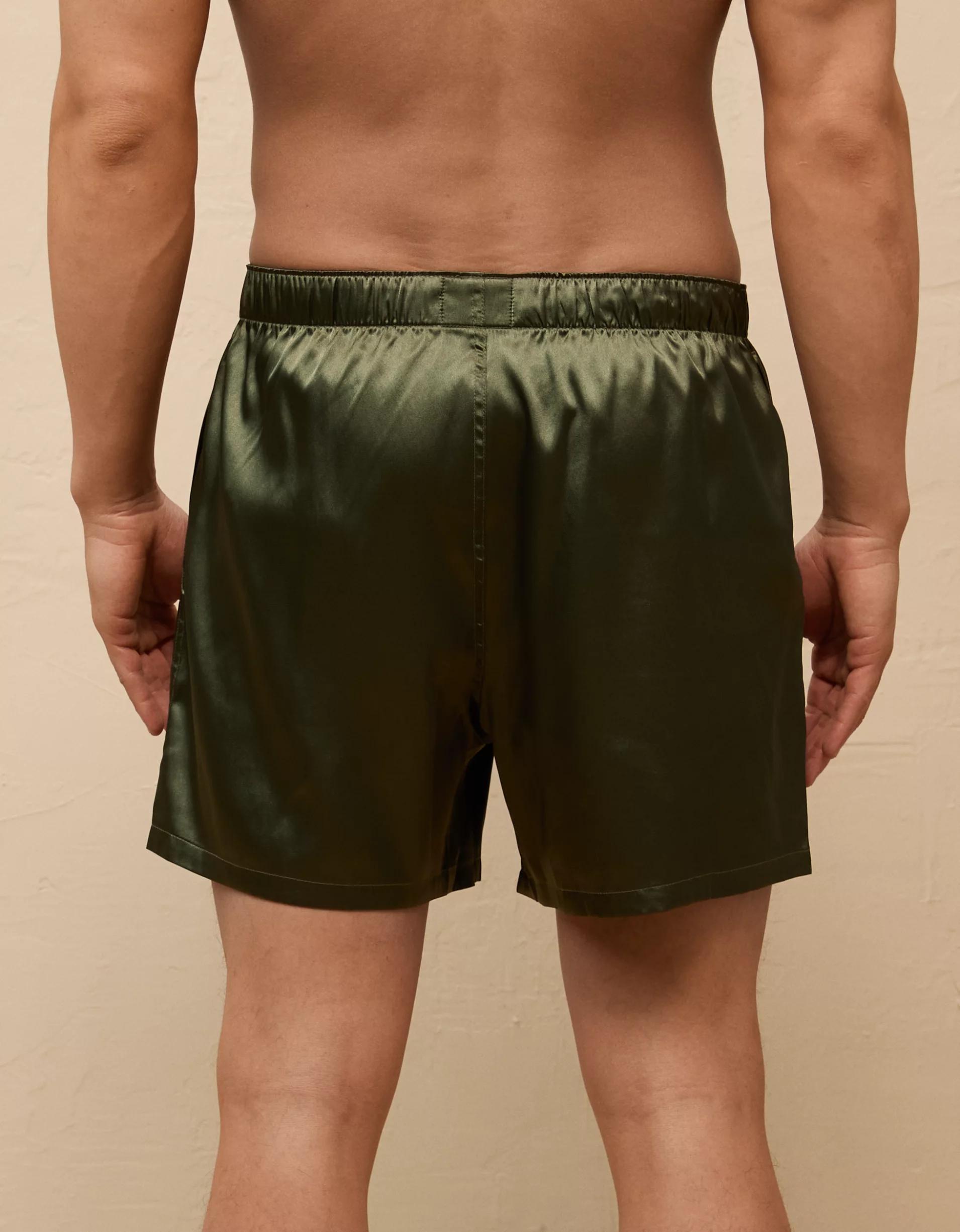 AEO Men's St. Patrick's Day Watercolor Clovers Satin Pocket Boxer Short Product Image