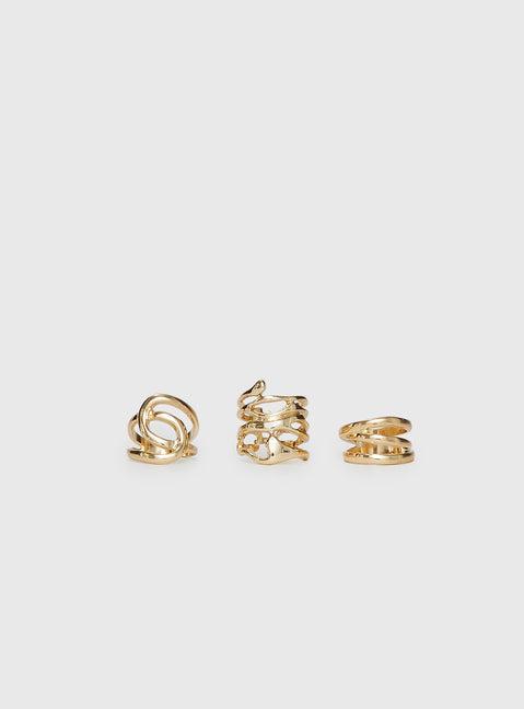 Maddalyn Ring Pack Gold Product Image