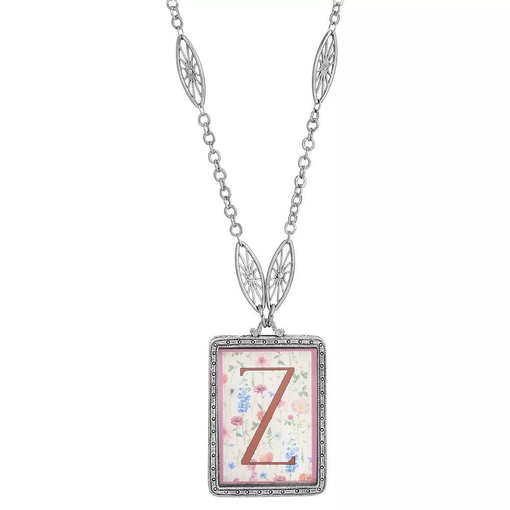 1928 Floral Motif Initial Pendant, Women's, G Product Image
