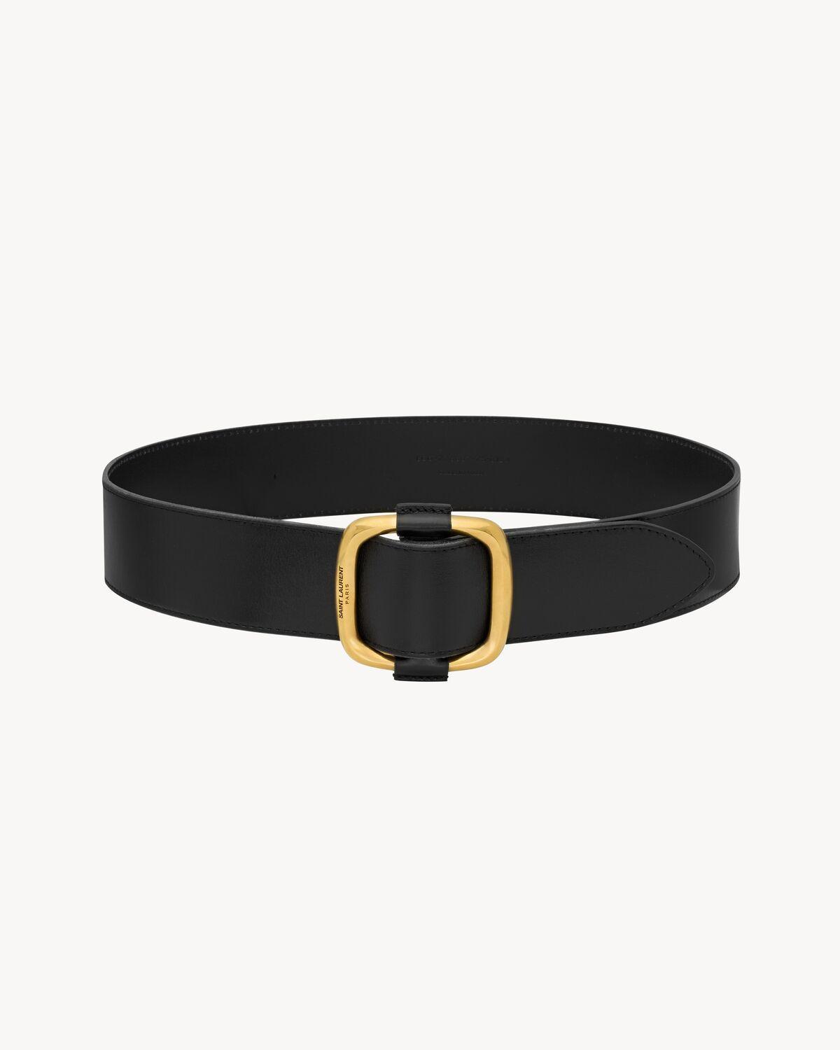 oval wide belt in leather Product Image