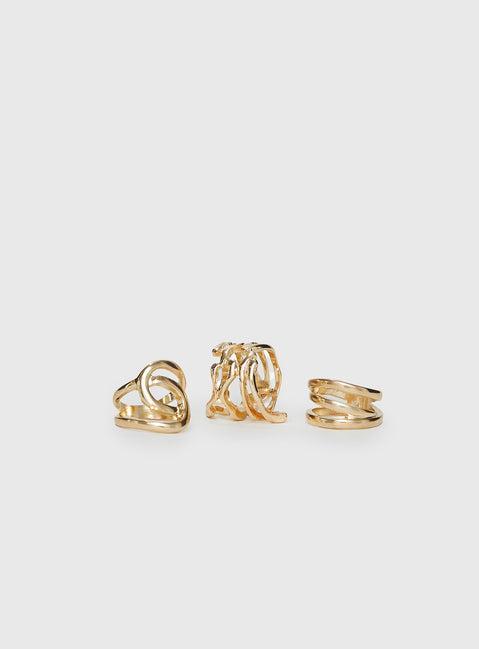 Maddalyn Ring Pack Gold Product Image