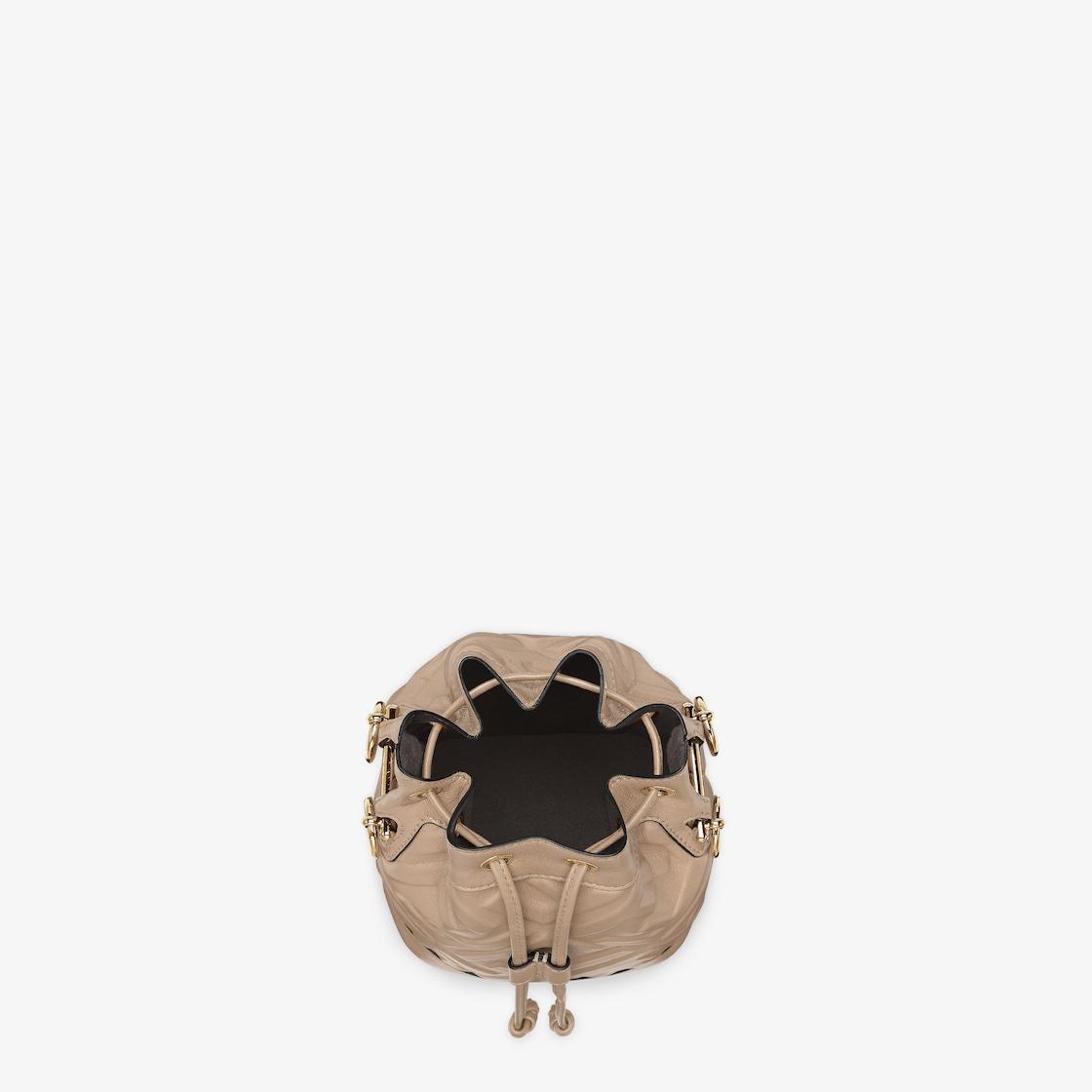 Mon TresorDove-gray leather mini-bag Product Image