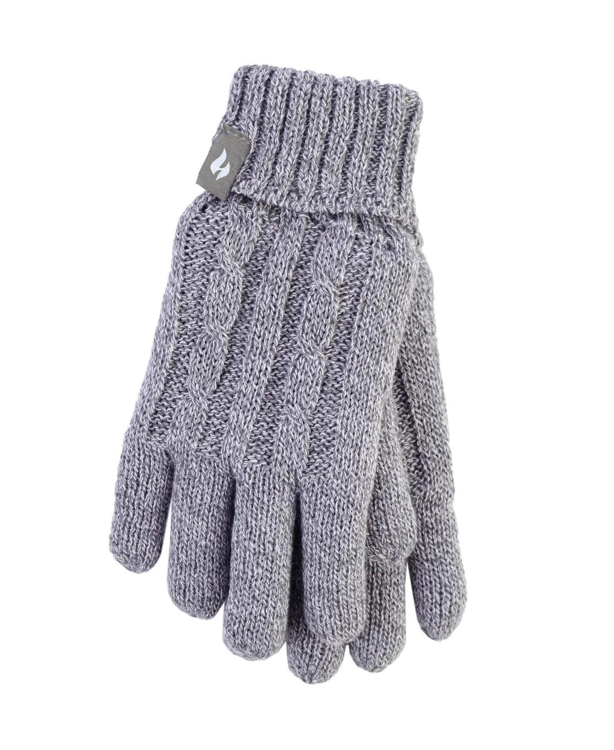 Women's Heat Holders Heatweaver Lined Cable Knit Gloves, Size: Small-Medium, Buttercream Product Image