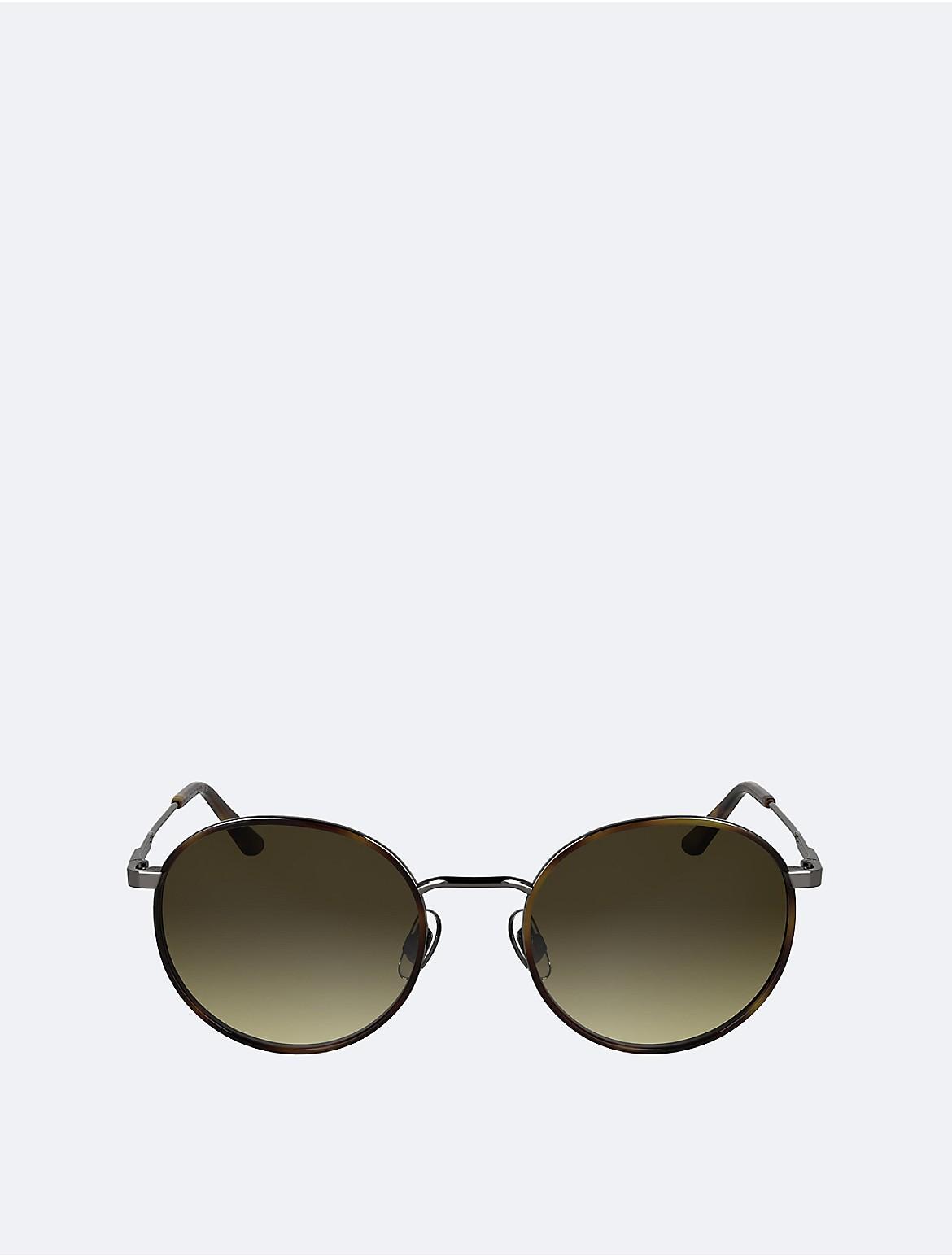Calvin Klein Mens Metal Round Sunglasses - Brown Product Image
