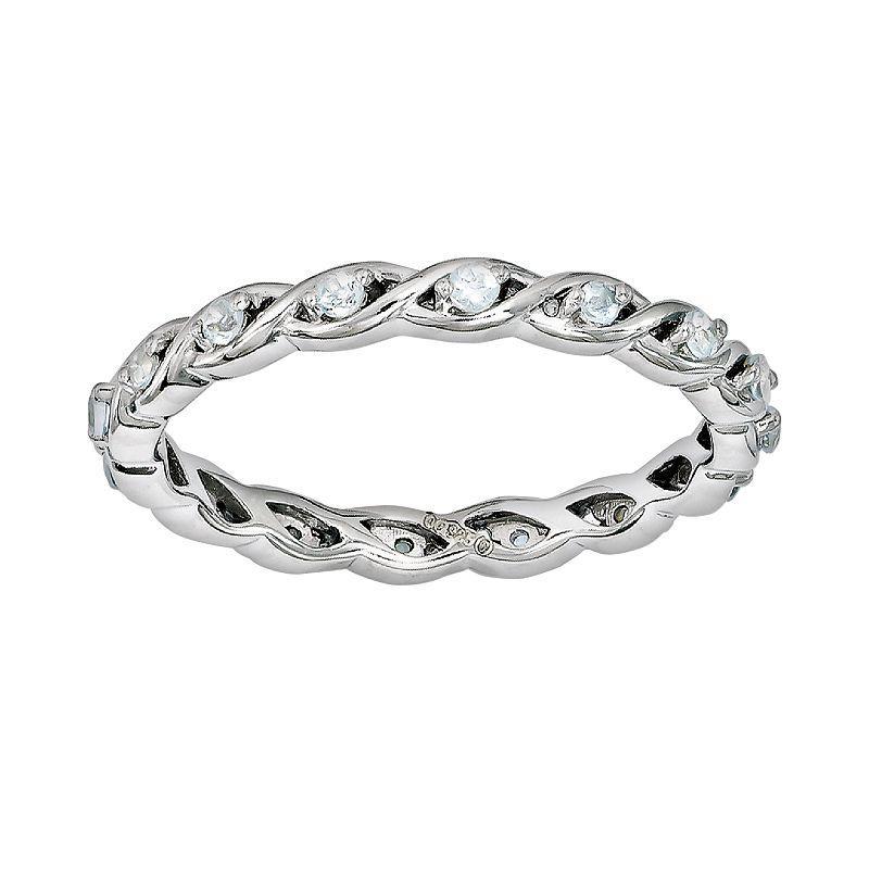 Stacks & Stones Sterling Silver Aquamarine Stack Ring, Women's, Size: 10, Blue Product Image