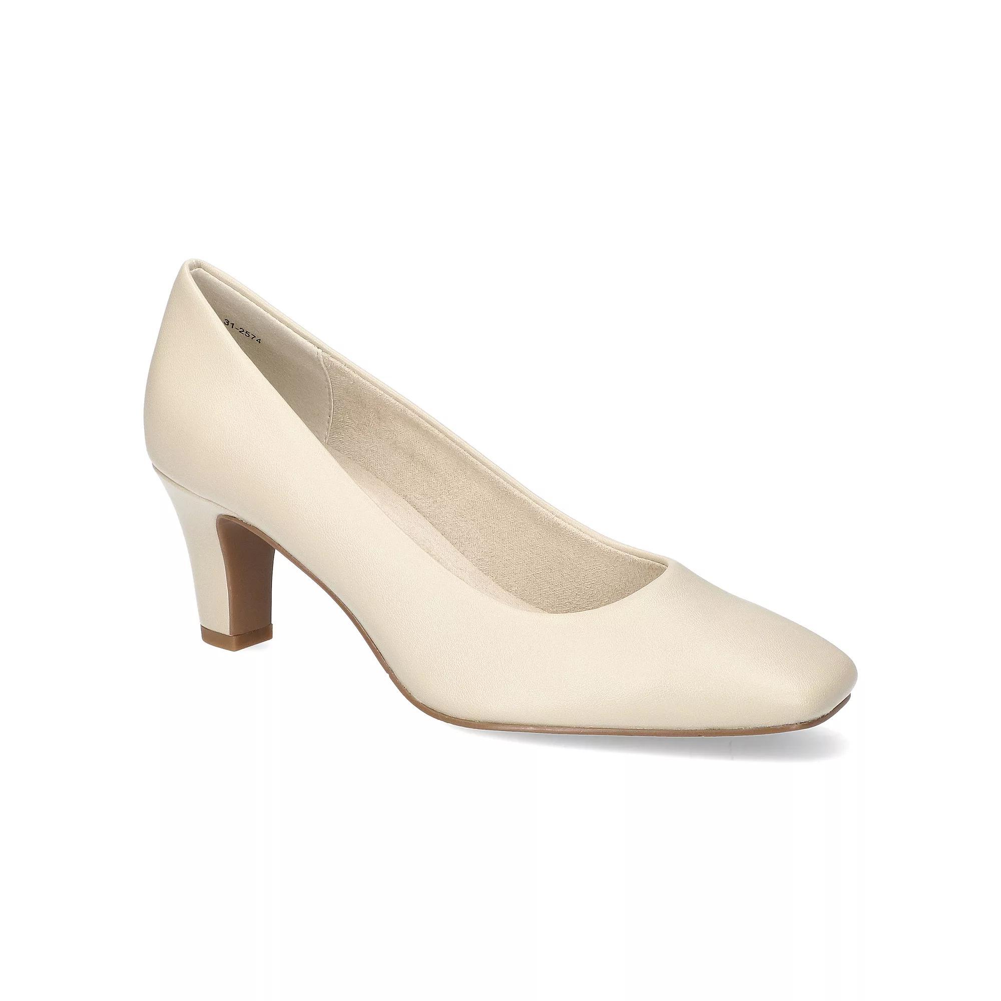 Easy Street Poet Women's Square Toe Pumps, Size: 9.5 XW, Ivory Product Image